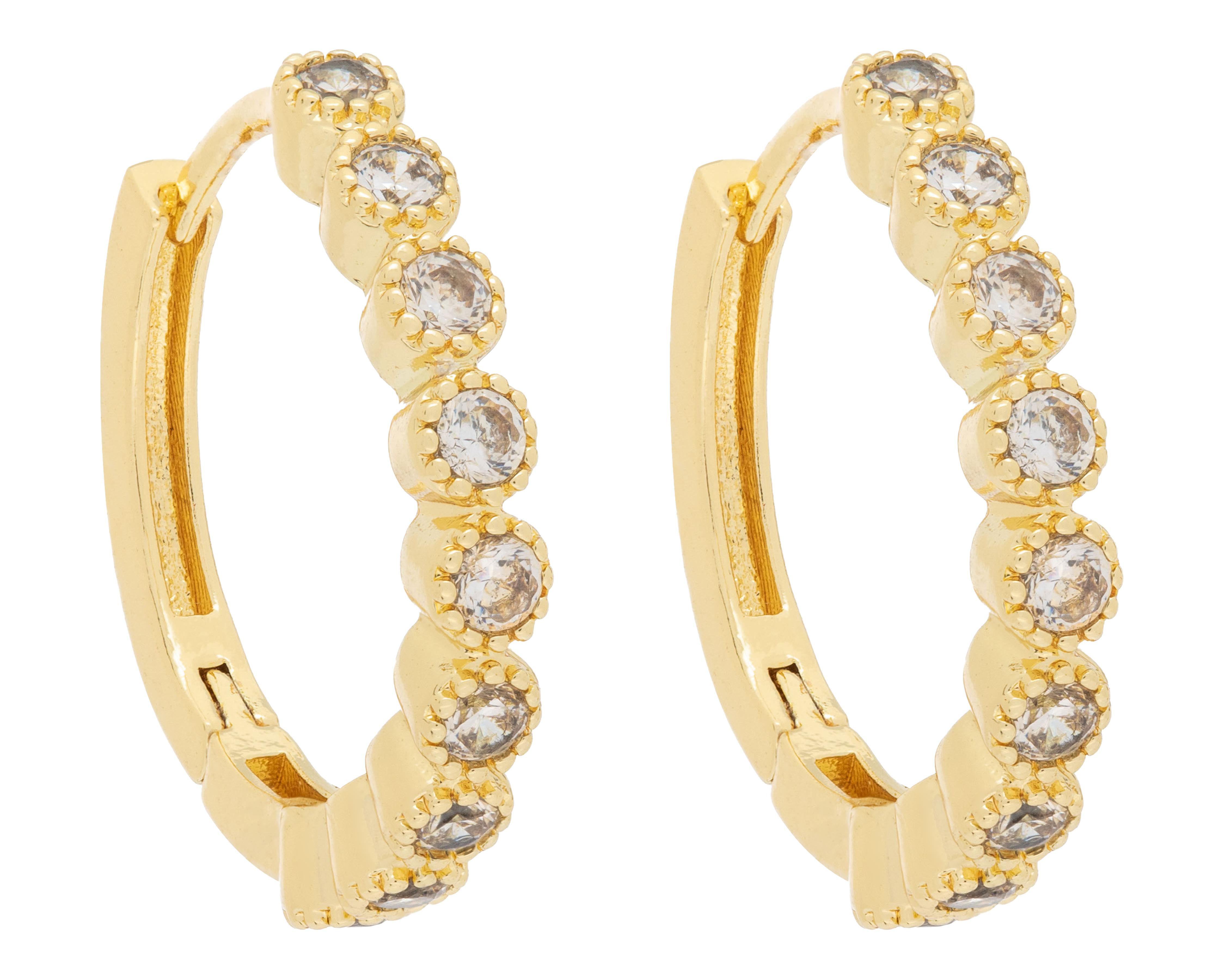 Foto 3 pulgar | Aretes Chapa de Oro 18k NK