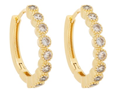 Foto 2 | Aretes Chapa de Oro 18k NK