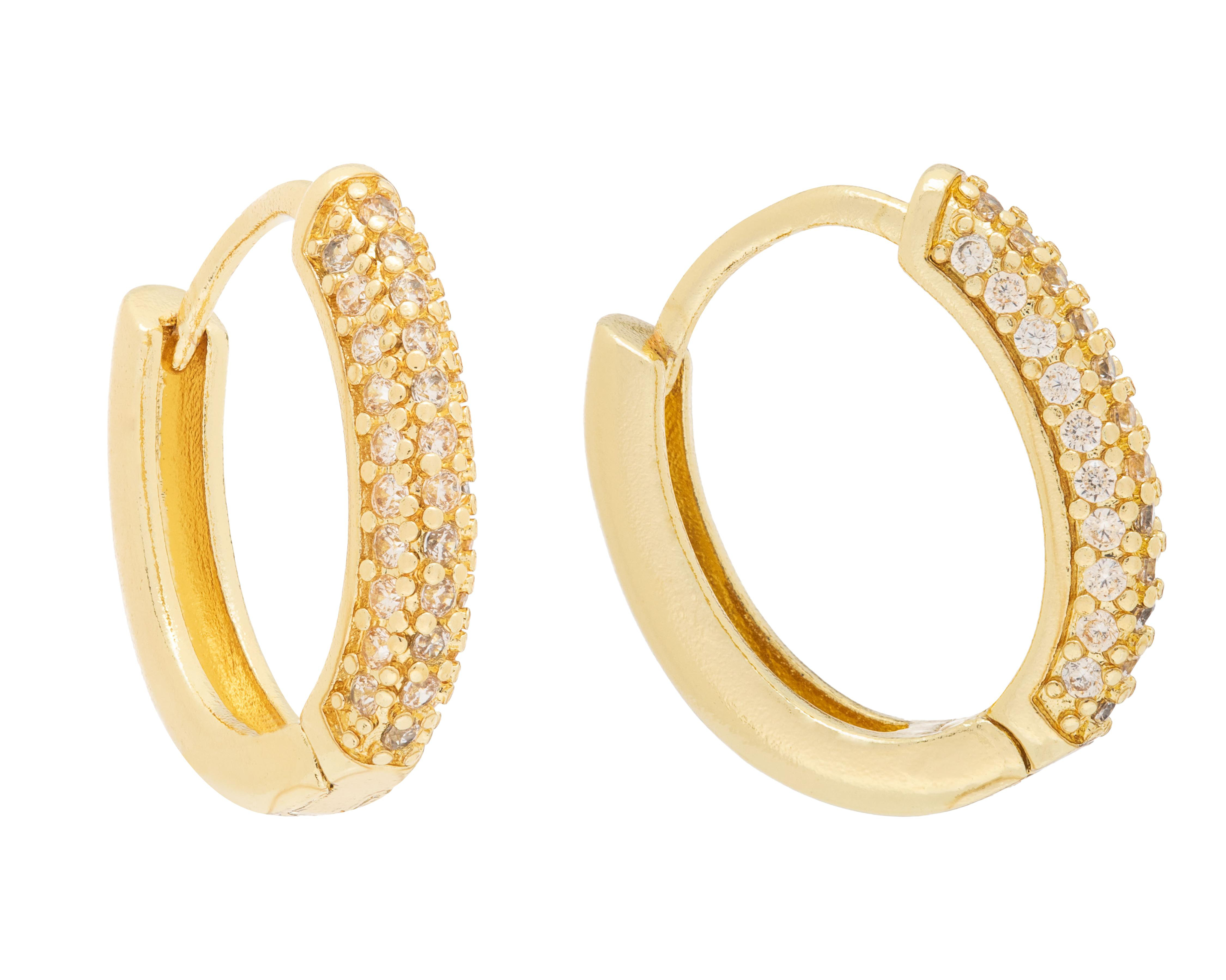 Foto 2 pulgar | Aretes Chapa de Oro 18k NK