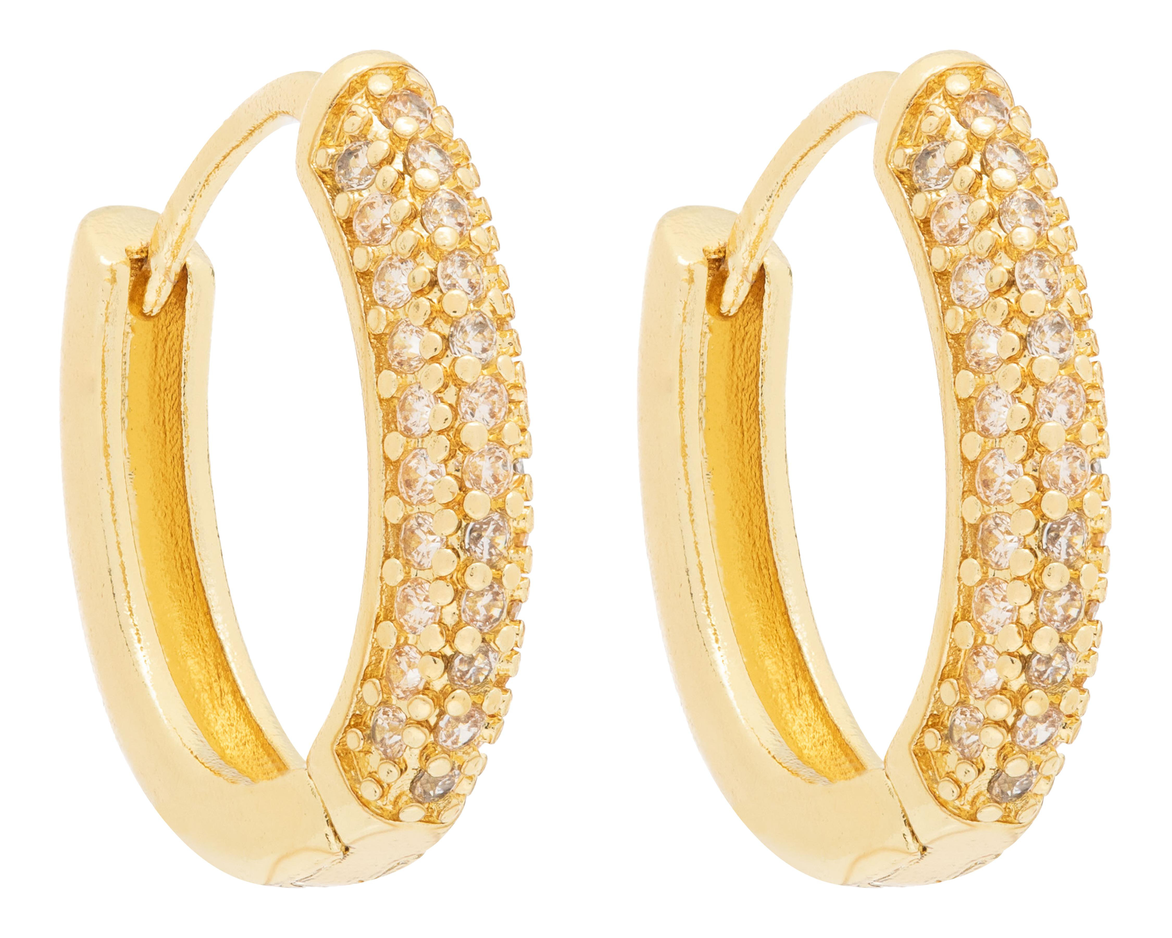 Foto 3 pulgar | Aretes Chapa de Oro 18k NK