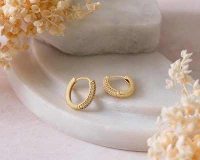 Foto 4 | Aretes Chapa de Oro 18k NK