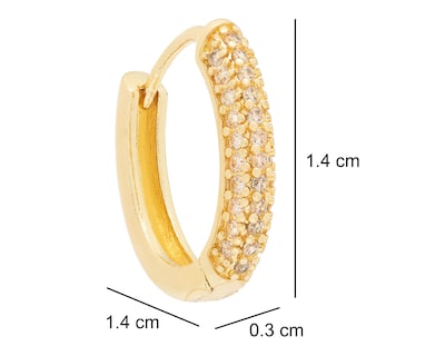 Foto 5 | Aretes Chapa de Oro 18k NK