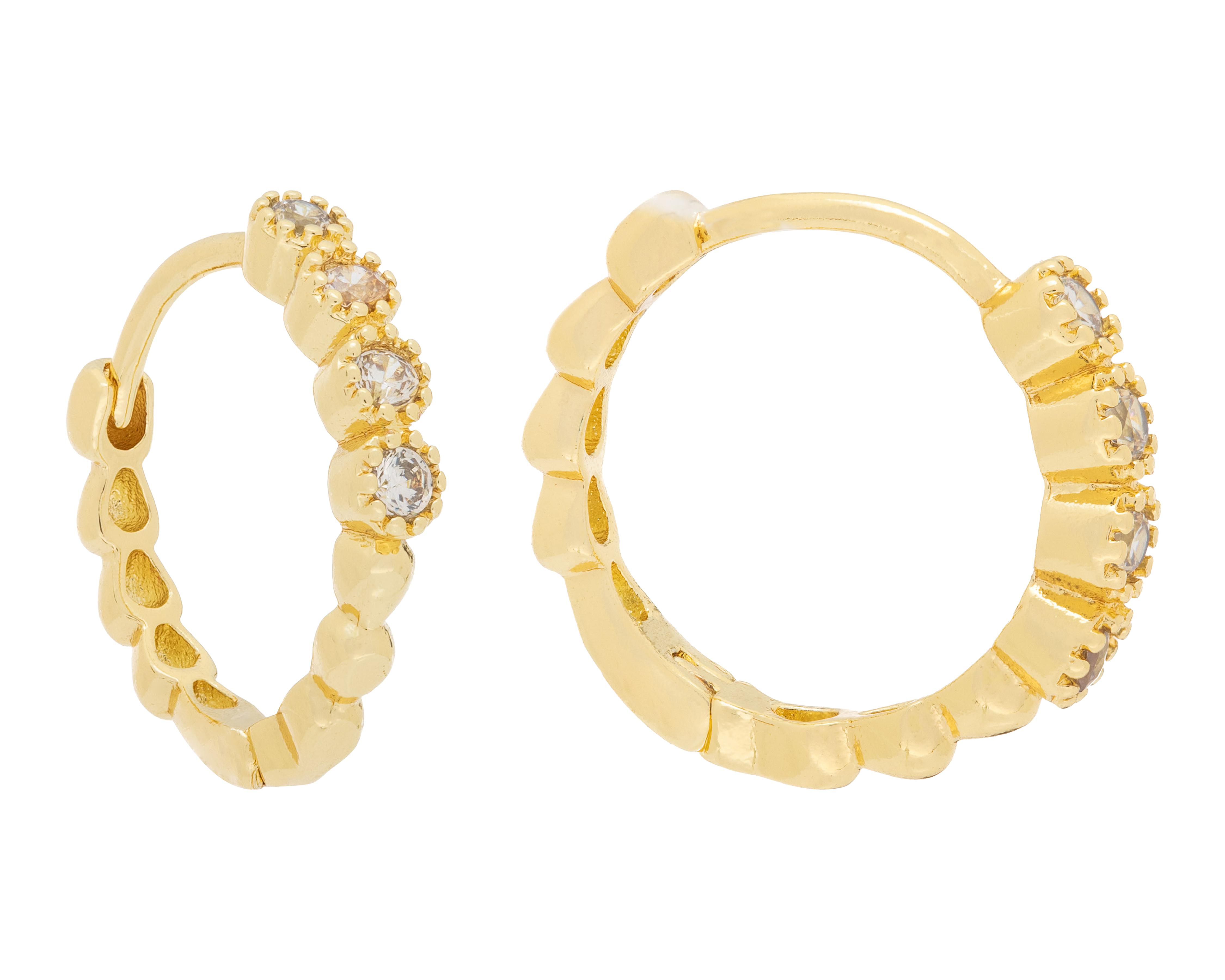 Foto 1 | Arracadas Chapa de Oro 18k NK
