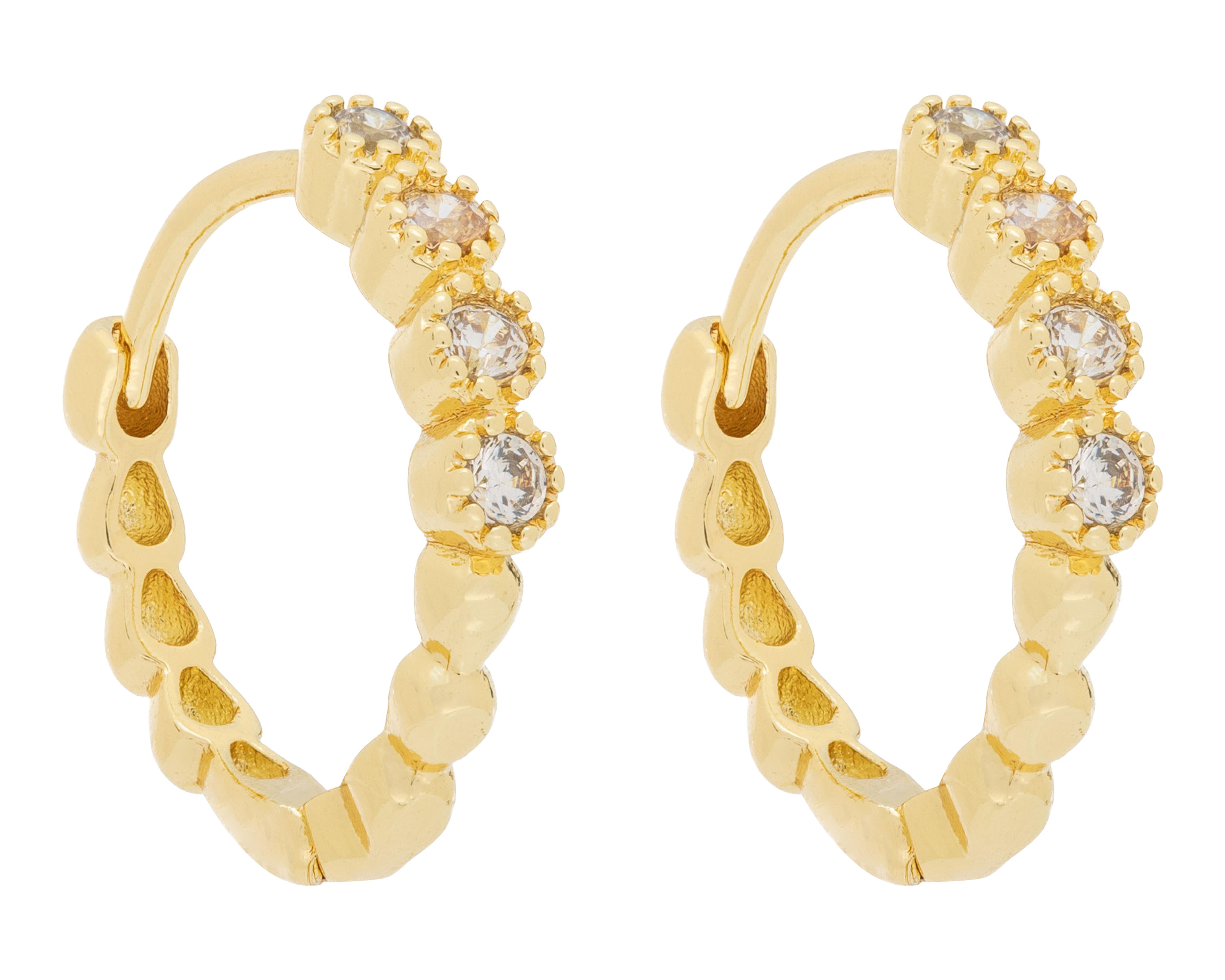 Foto 2 | Arracadas Chapa de Oro 18k NK