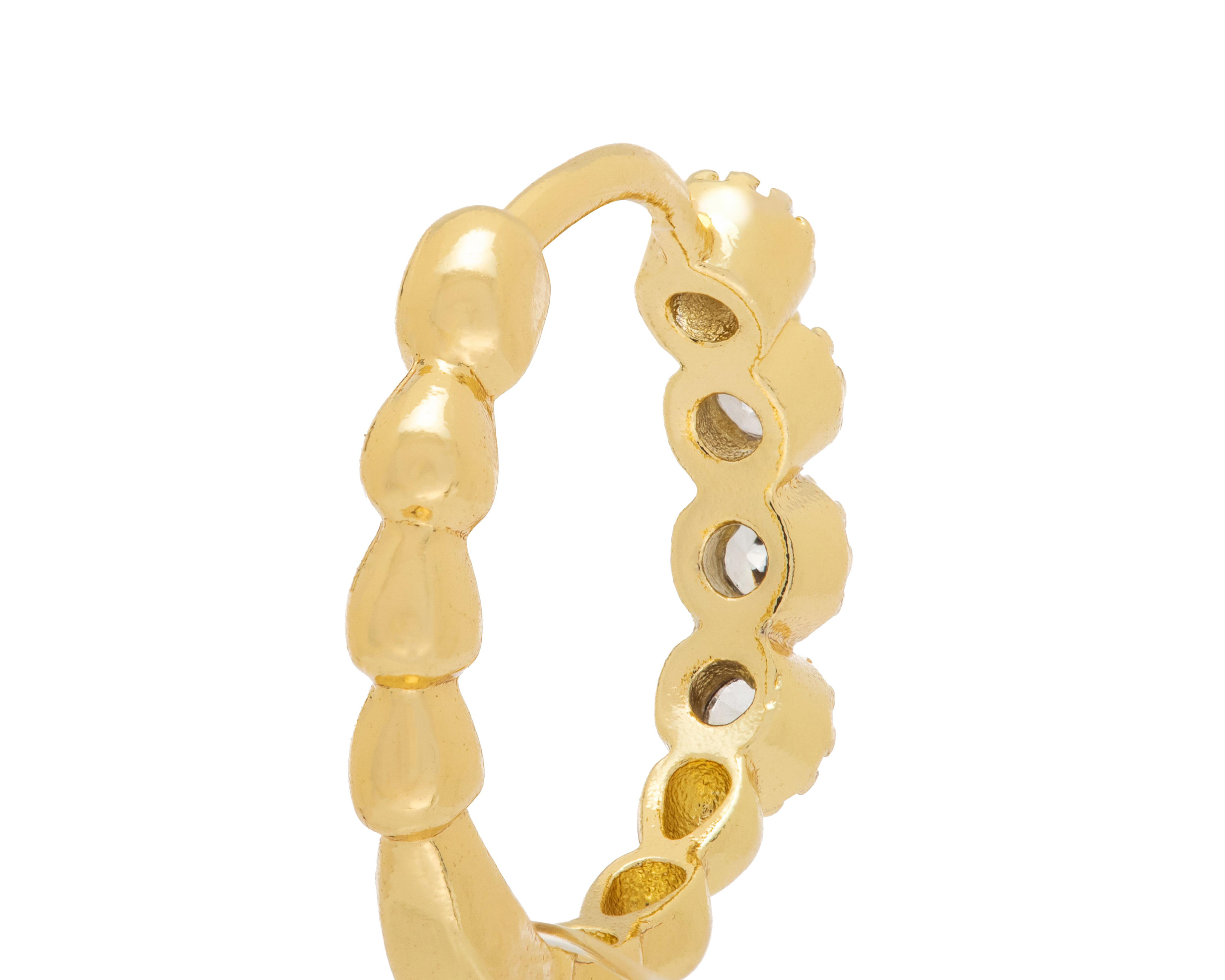 Foto 4 pulgar | Arracadas Chapa de Oro 18k NK