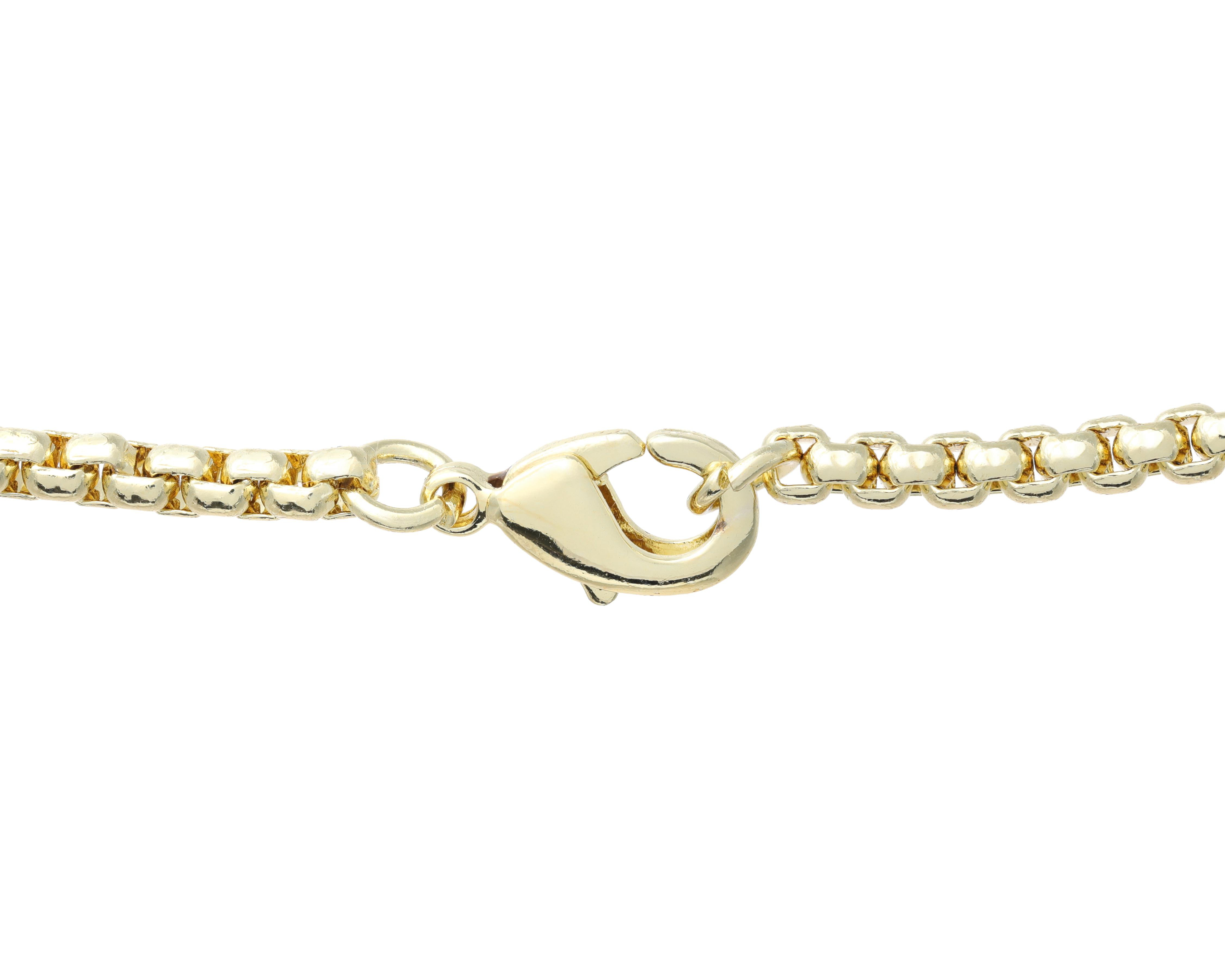 Foto 4 pulgar | Collar Chapa de Oro Steeltime