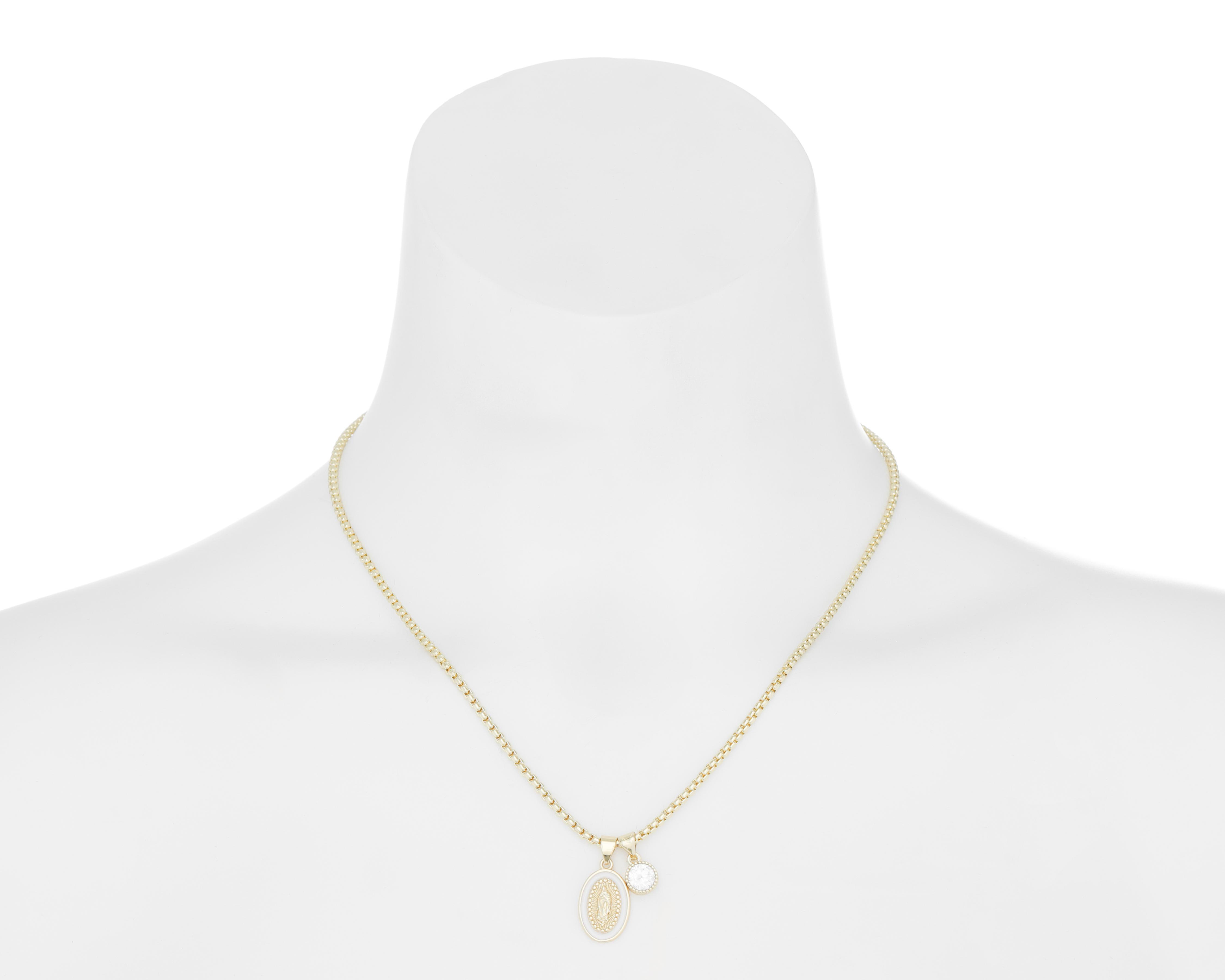 Foto 5 pulgar | Collar Chapa de Oro Steeltime