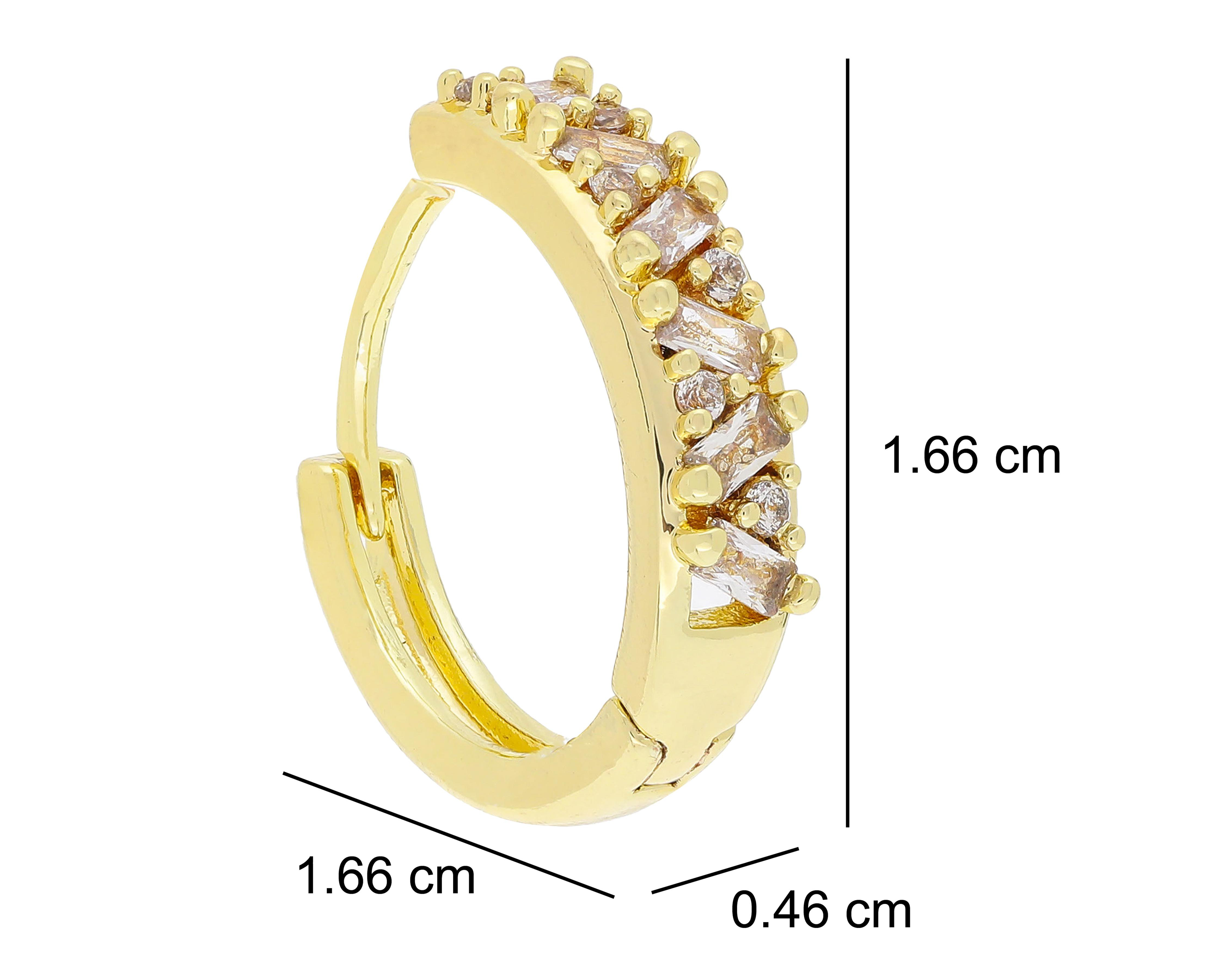 Foto 6 pulgar | Aretes Chapa de Oro Steeltime