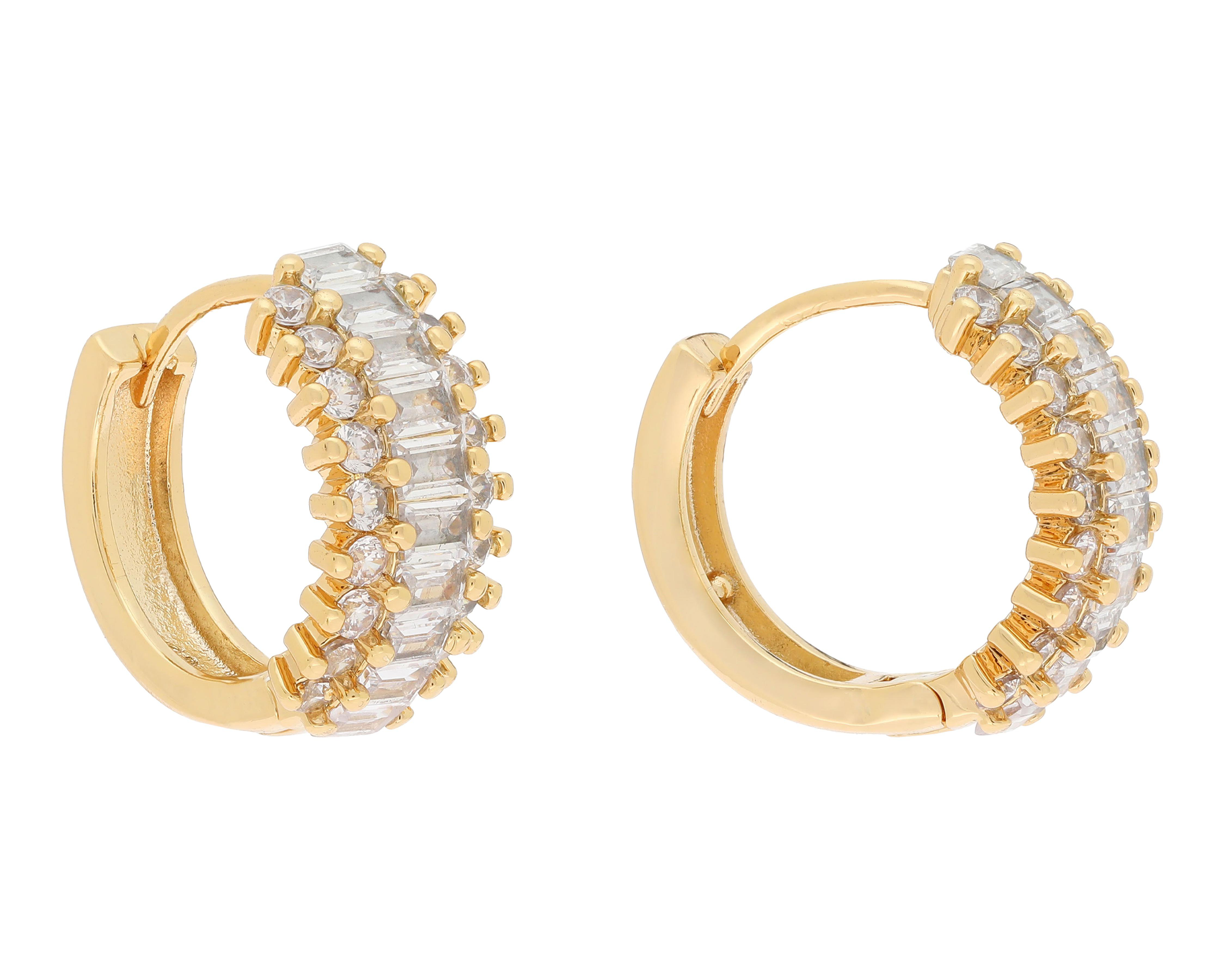 Foto 1 | Aretes Chapa de Oro Steeltime