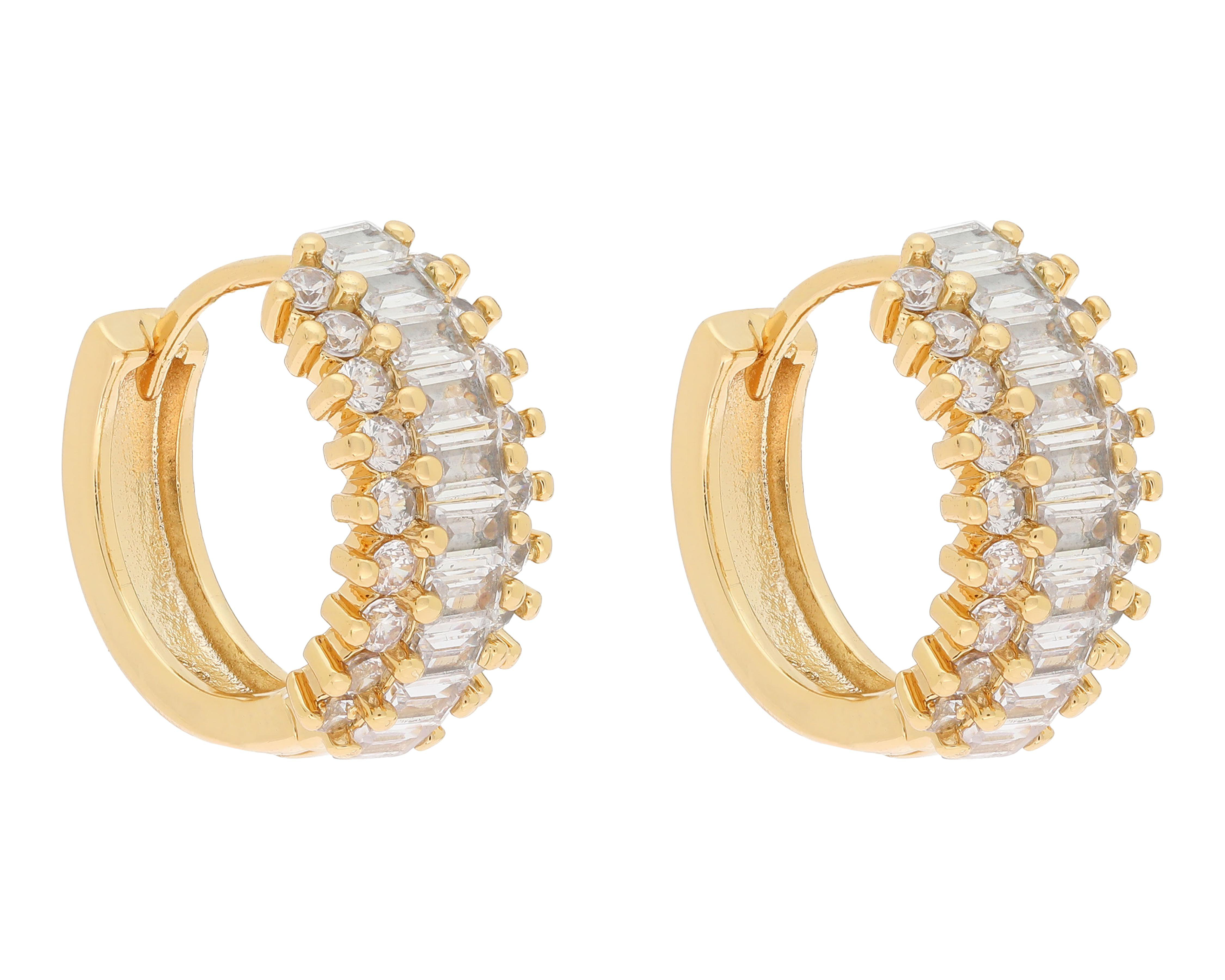Foto 2 | Aretes Chapa de Oro Steeltime