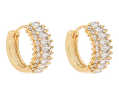 Foto 2 | Aretes Chapa de Oro Steeltime