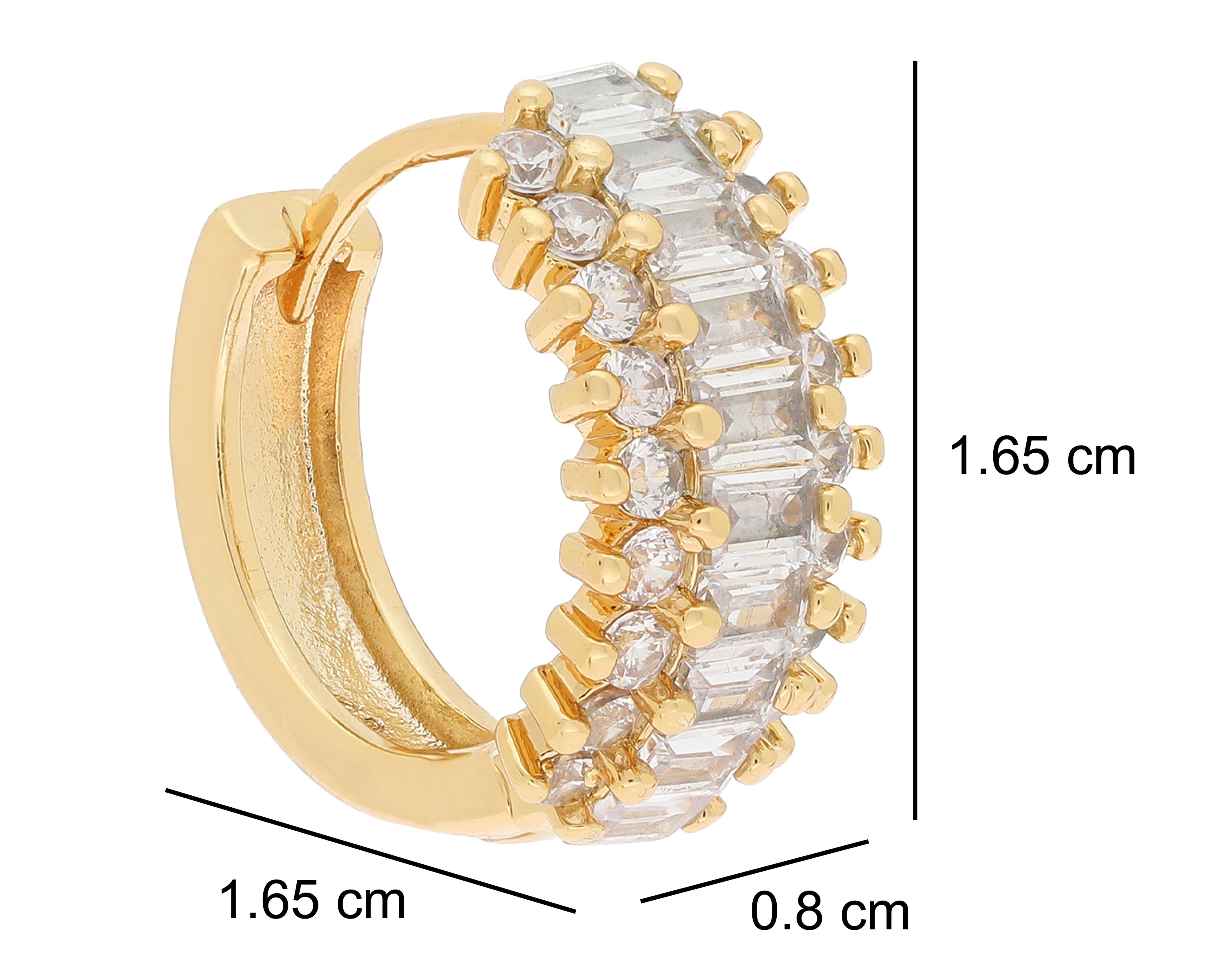 Foto 6 pulgar | Aretes Chapa de Oro Steeltime
