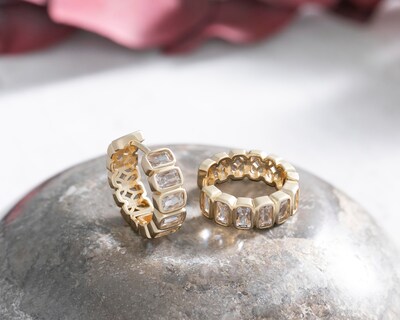 Foto 4 | Aretes Chapa de Oro Steeltime