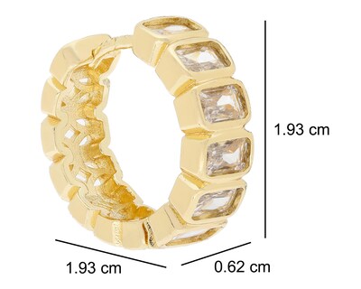 Foto 5 | Aretes Chapa de Oro Steeltime