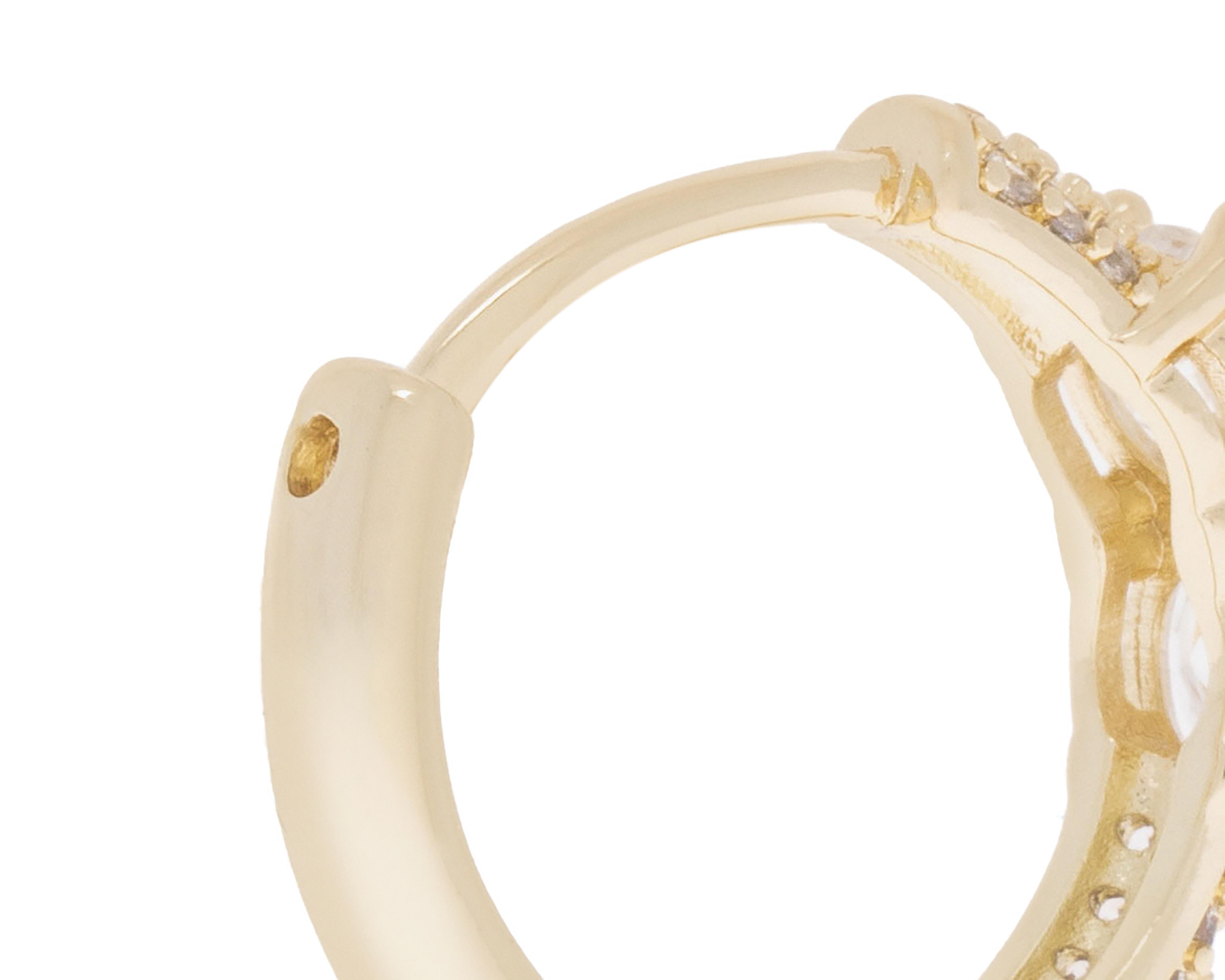 Foto 4 pulgar | Aretes de Chapa de Oro 18k Girondela