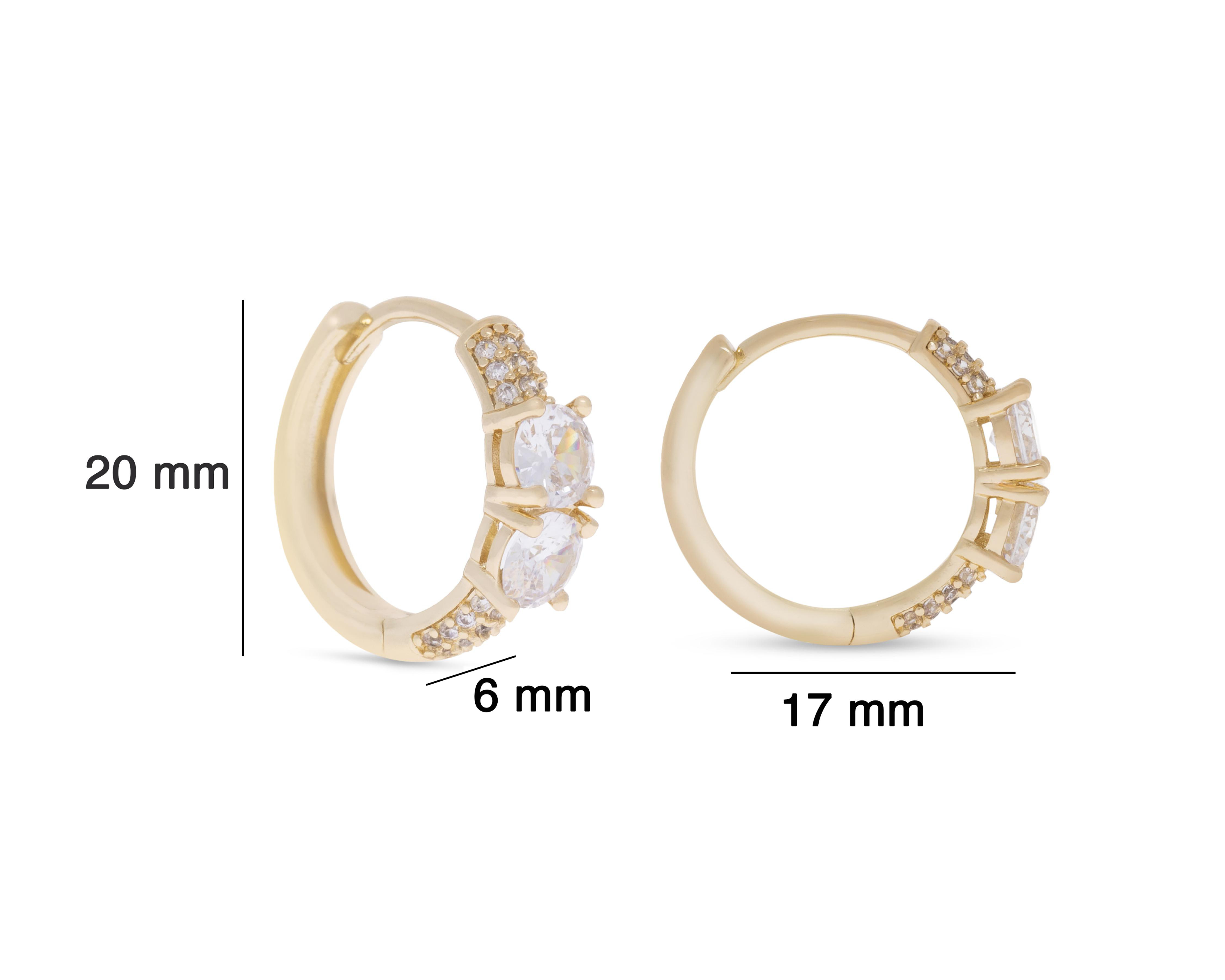 Foto 6 pulgar | Aretes de Chapa de Oro 18k Girondela