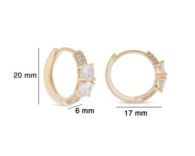 Foto 5 | Aretes de Chapa de Oro 18k Girondela