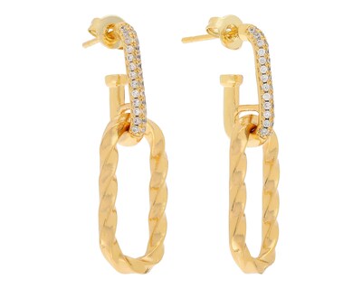 Foto 1 | Aretes Chapa de Oro Steeltime