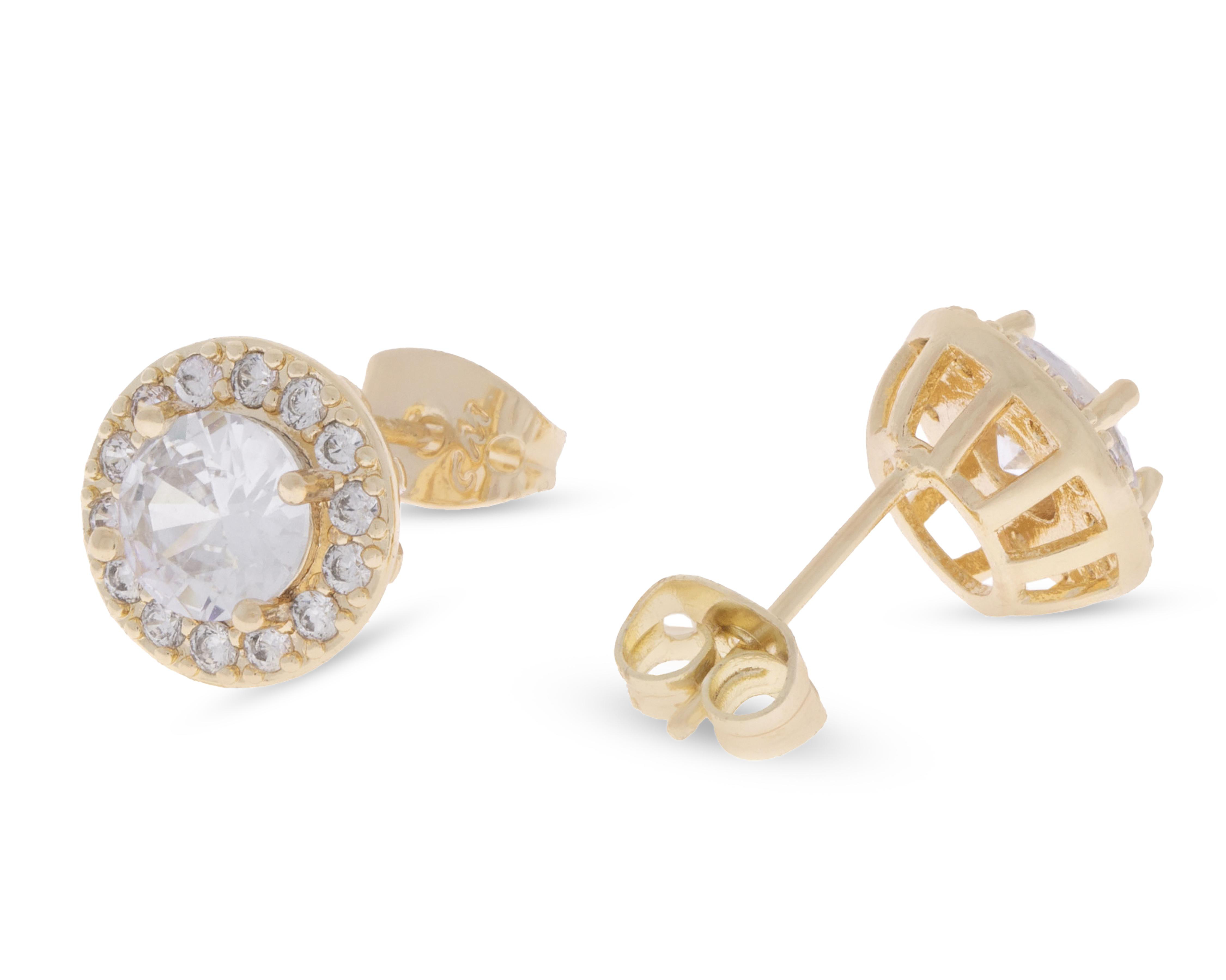 Foto 3 pulgar | Aretes de Chapa de Oro de 18K Girondela