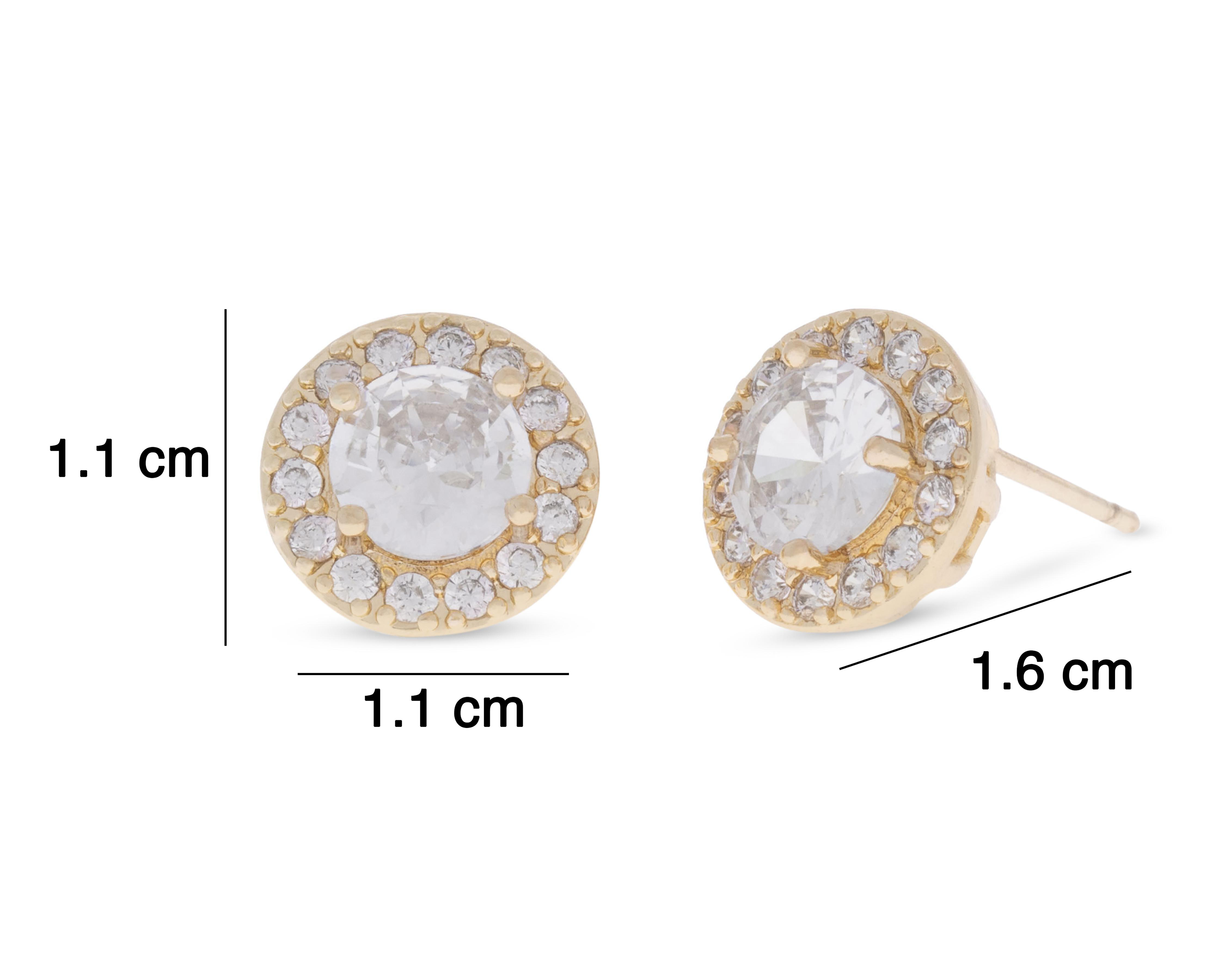 Foto 4 pulgar | Aretes de Chapa de Oro de 18K Girondela