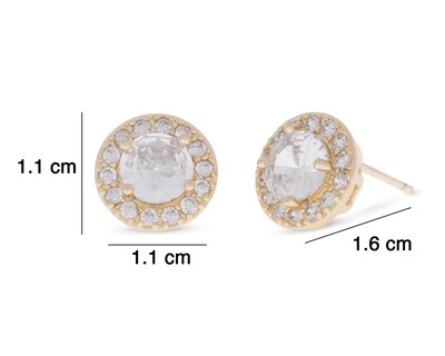Foto 3 | Aretes de Chapa de Oro de 18K Girondela