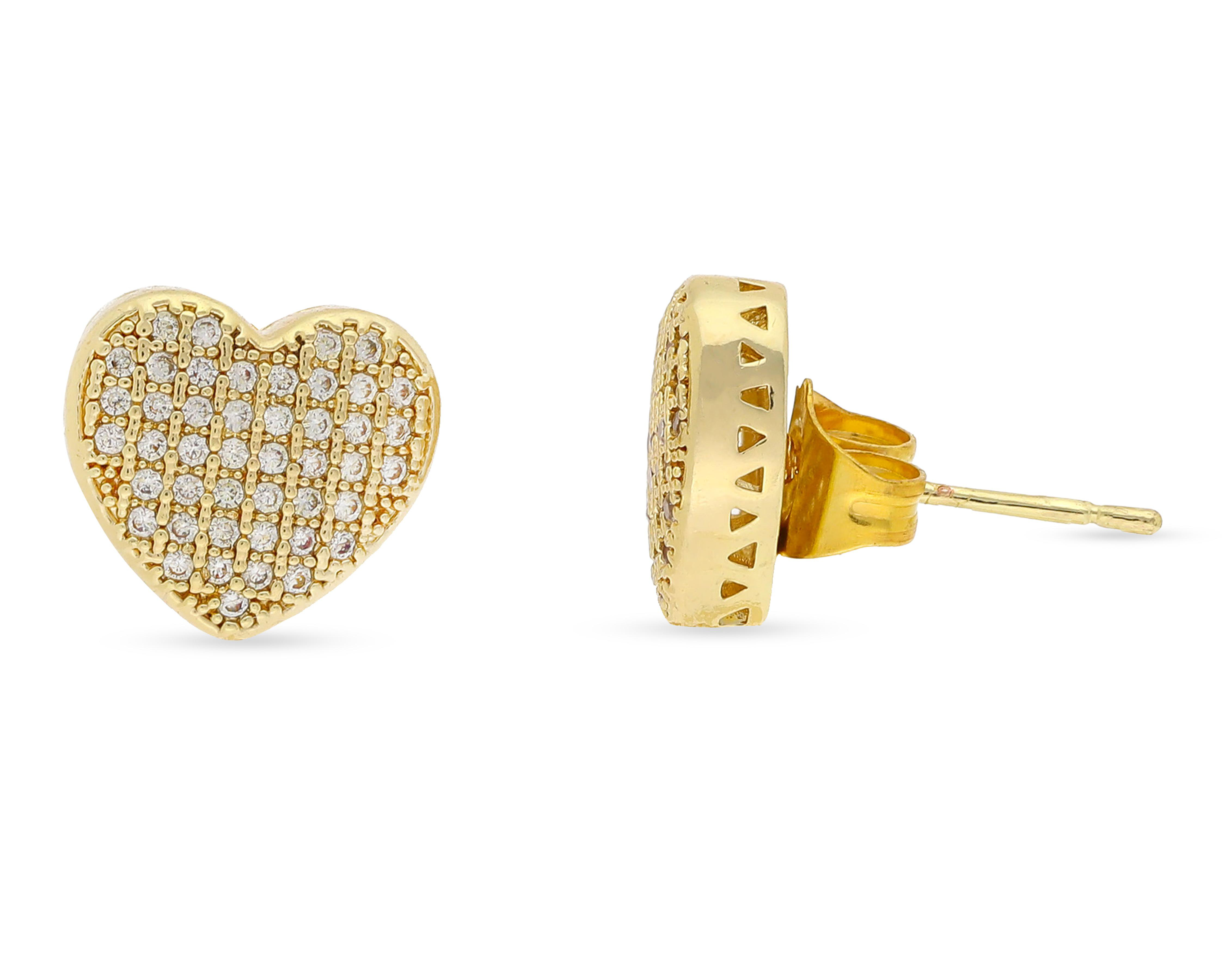 Aretes Chapa de Oro Steeltime