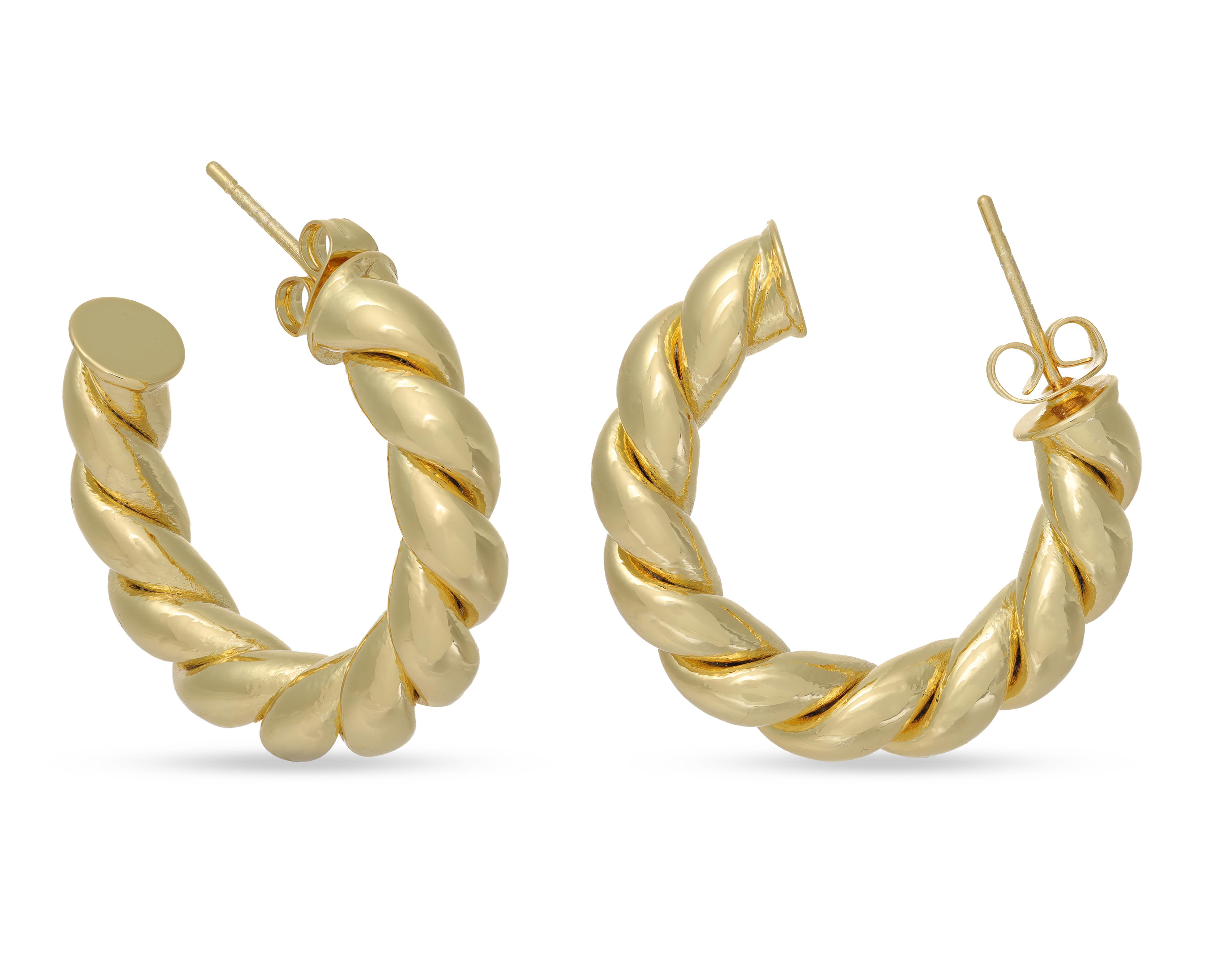 Arracadas Chapa de Oro 14k Allu Jewelry