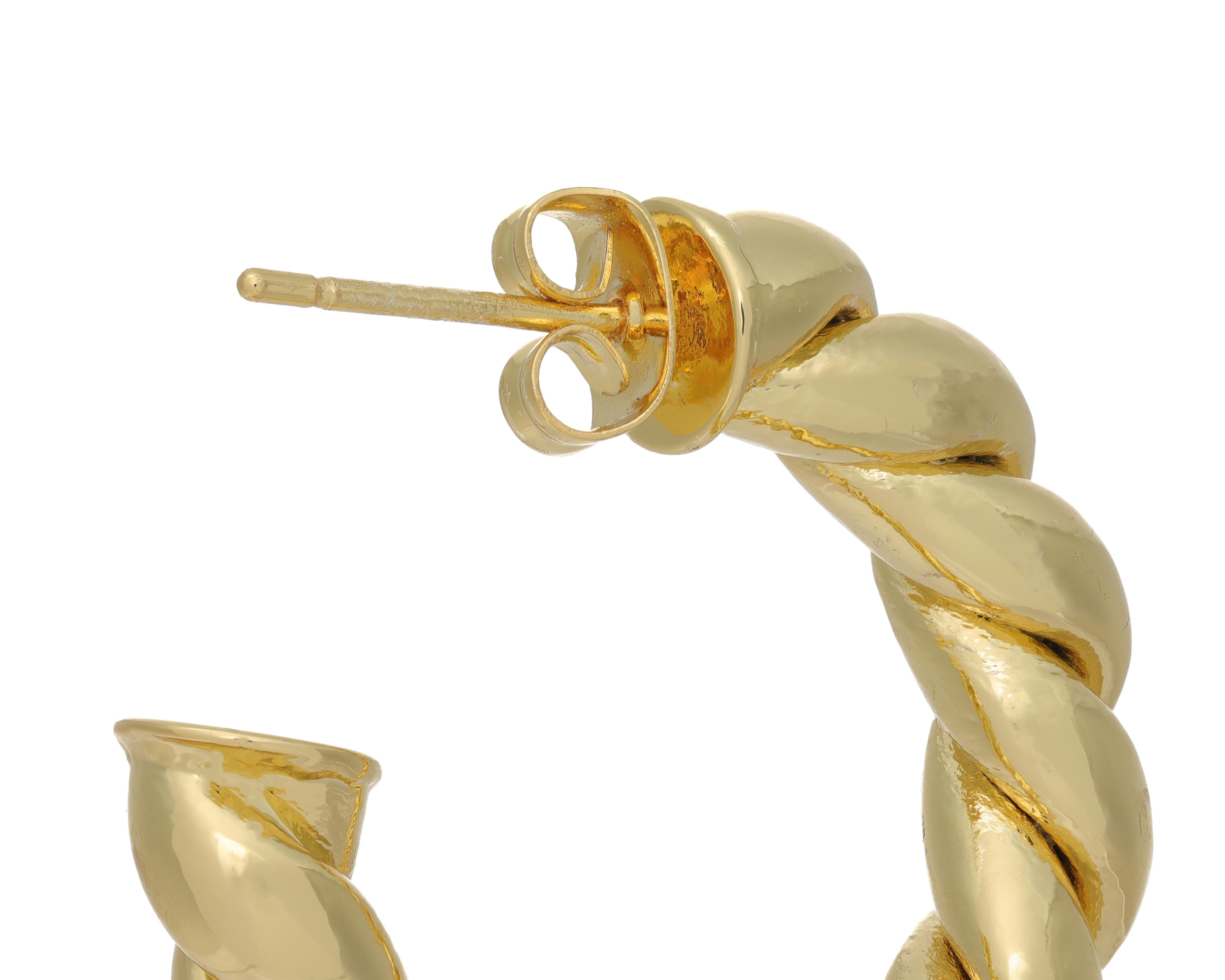 Foto 4 pulgar | Arracadas Chapa de Oro 14k Allu Jewelry
