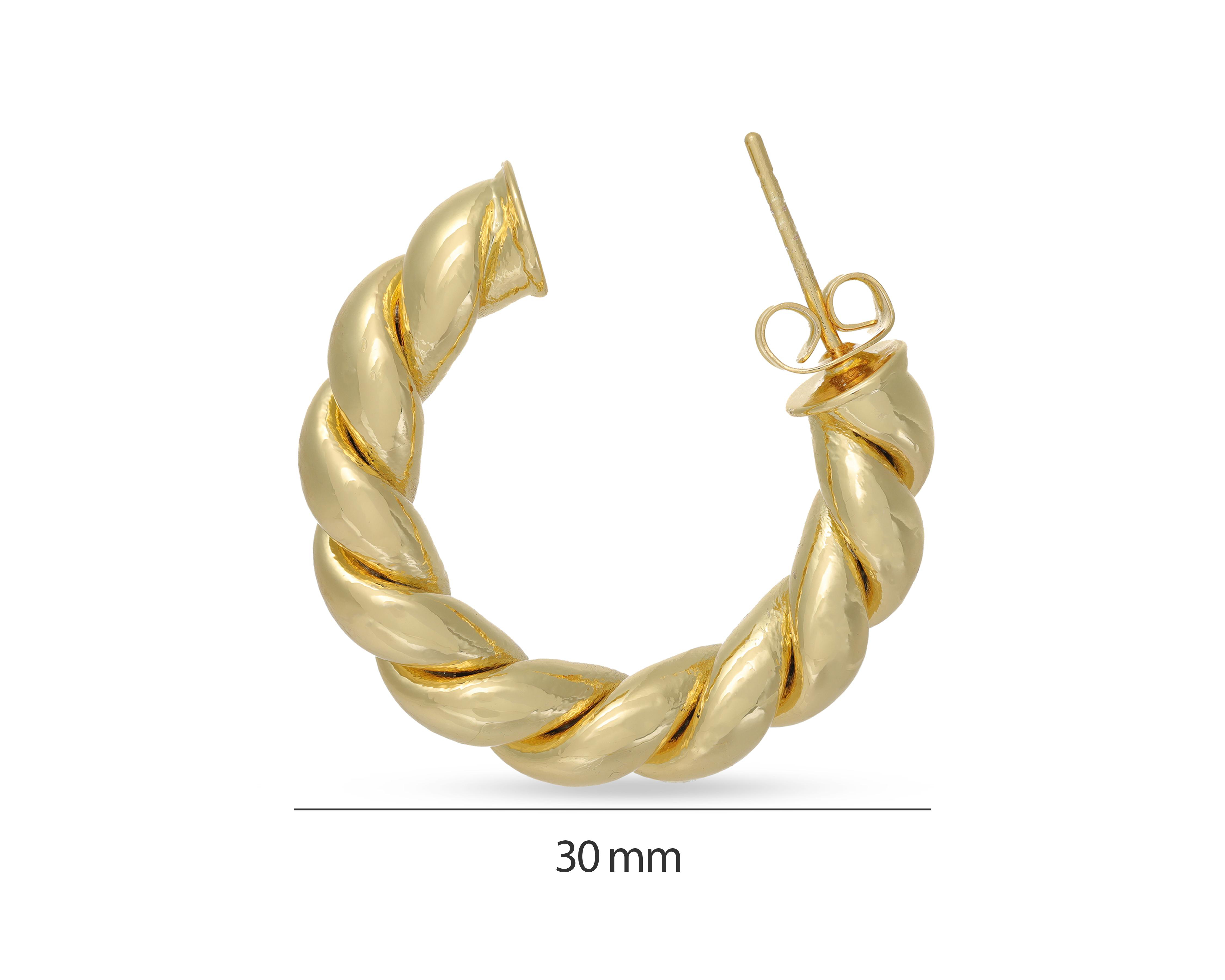 Foto 6 pulgar | Arracadas Chapa de Oro 14k Allu Jewelry