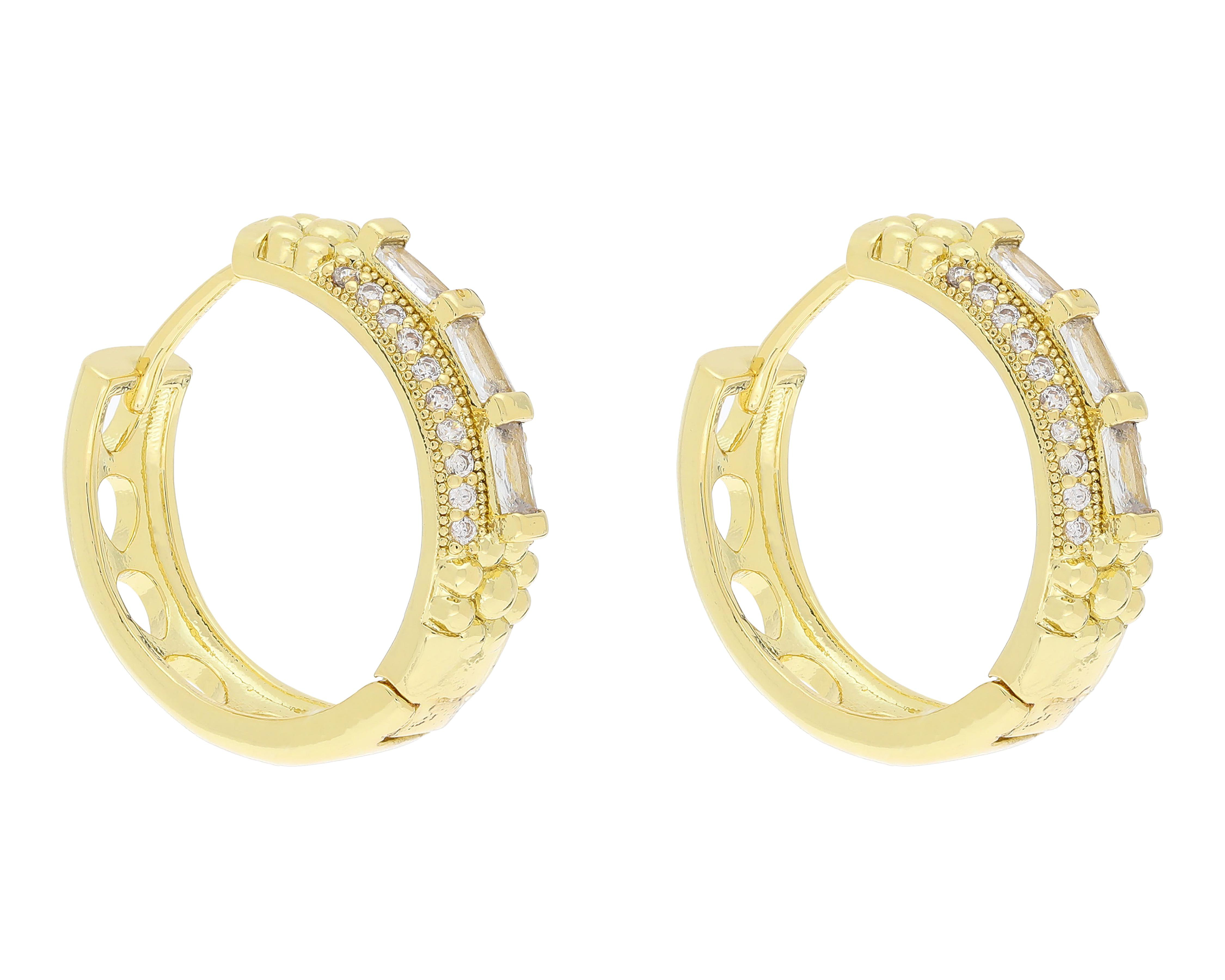 Foto 2 | Arracadas Chapa de Oro Allu Jewelry
