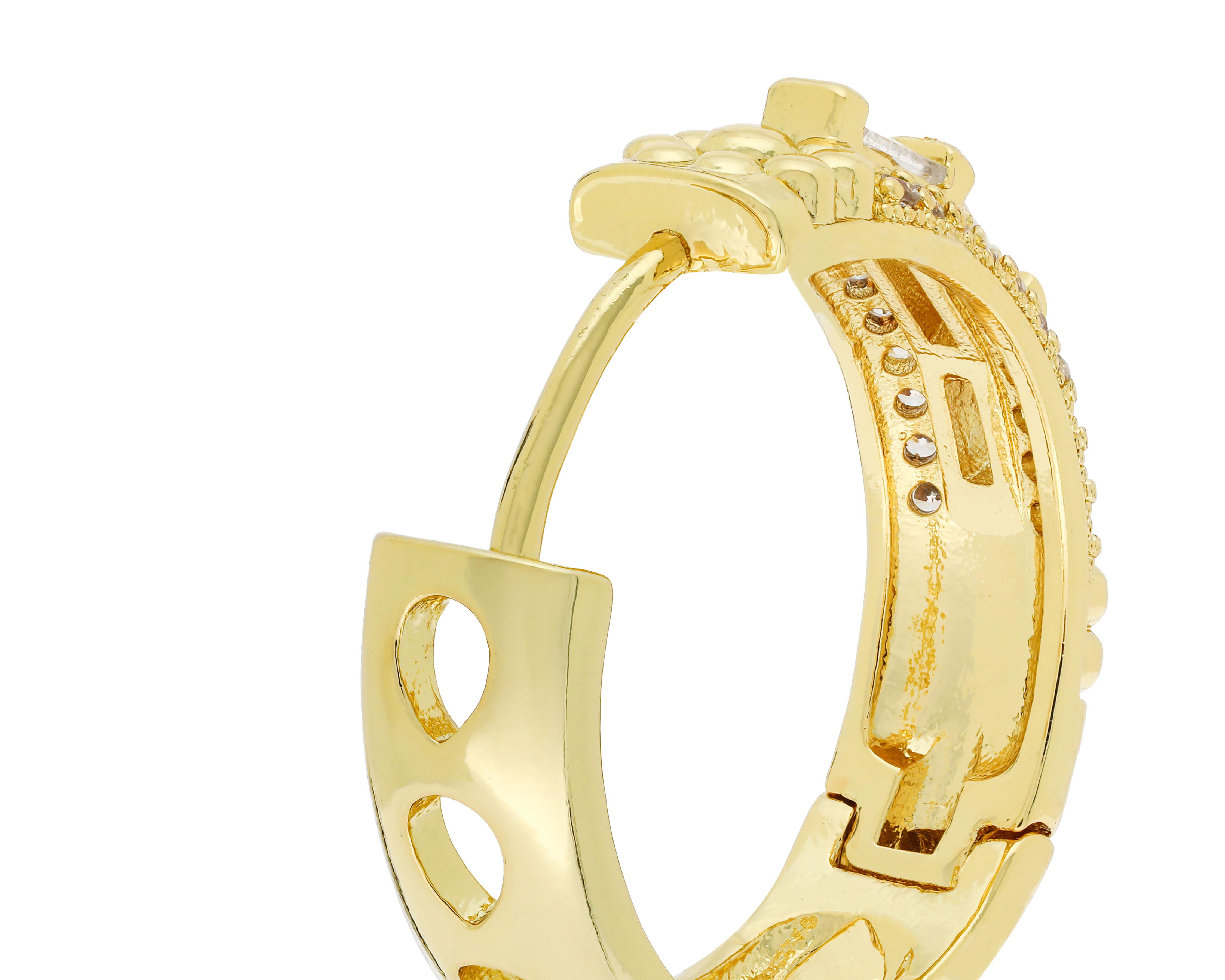 Foto 3 | Arracadas Chapa de Oro Allu Jewelry
