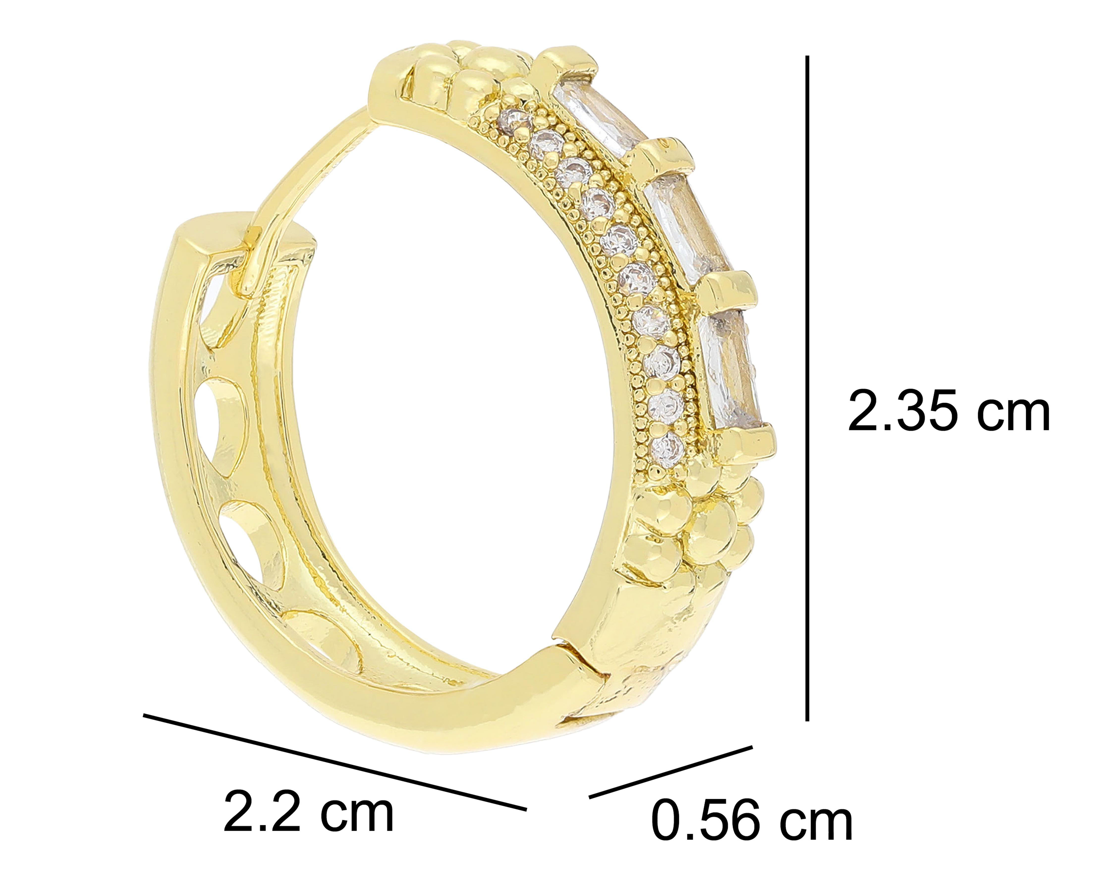 Foto 6 pulgar | Arracadas Chapa de Oro Allu Jewelry