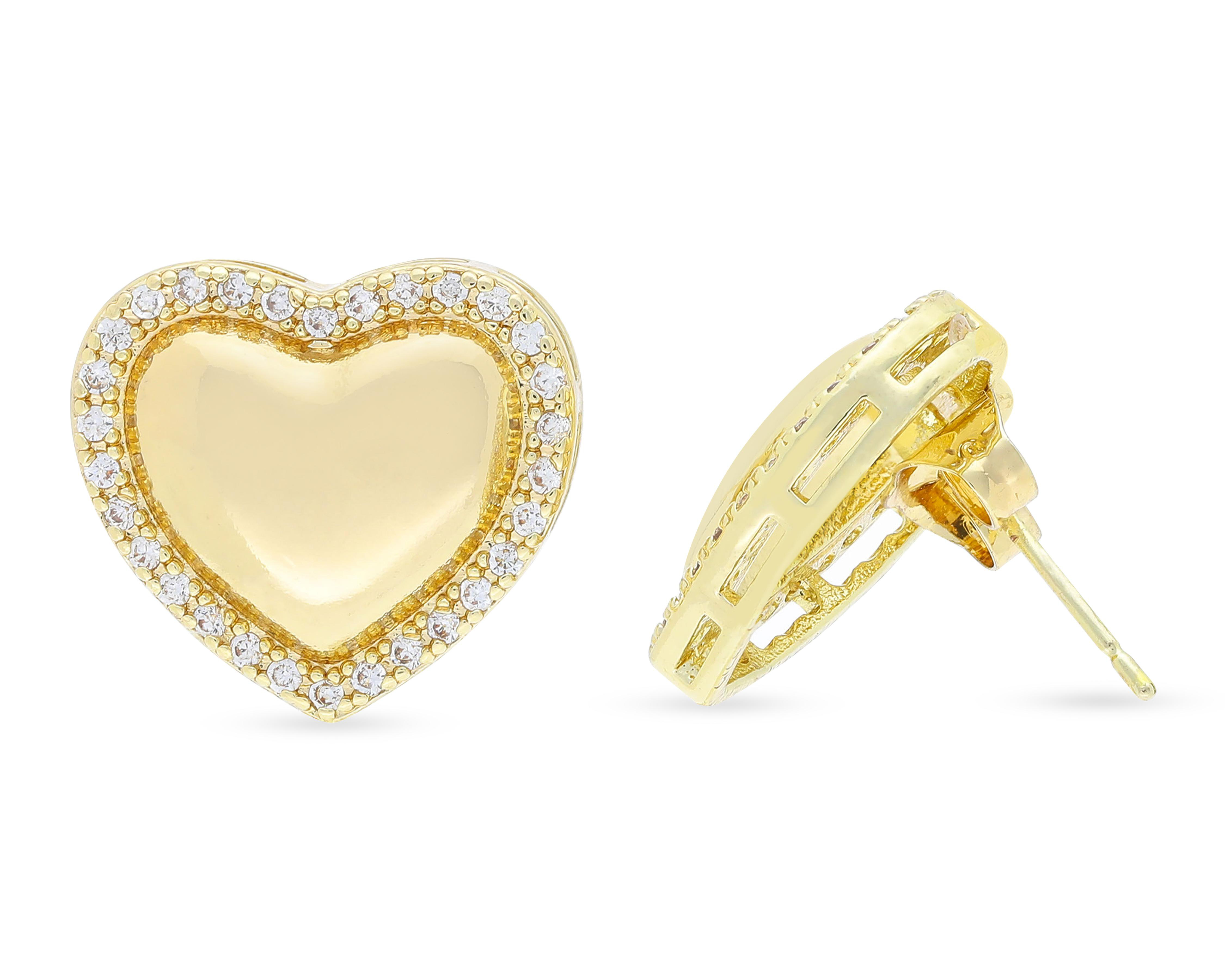 Aretes Chapa de Oro Steeltime