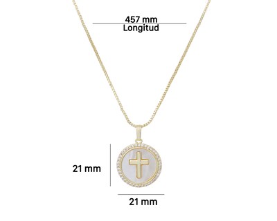 Foto 6 | Collar Chapa de Oro Steeltime