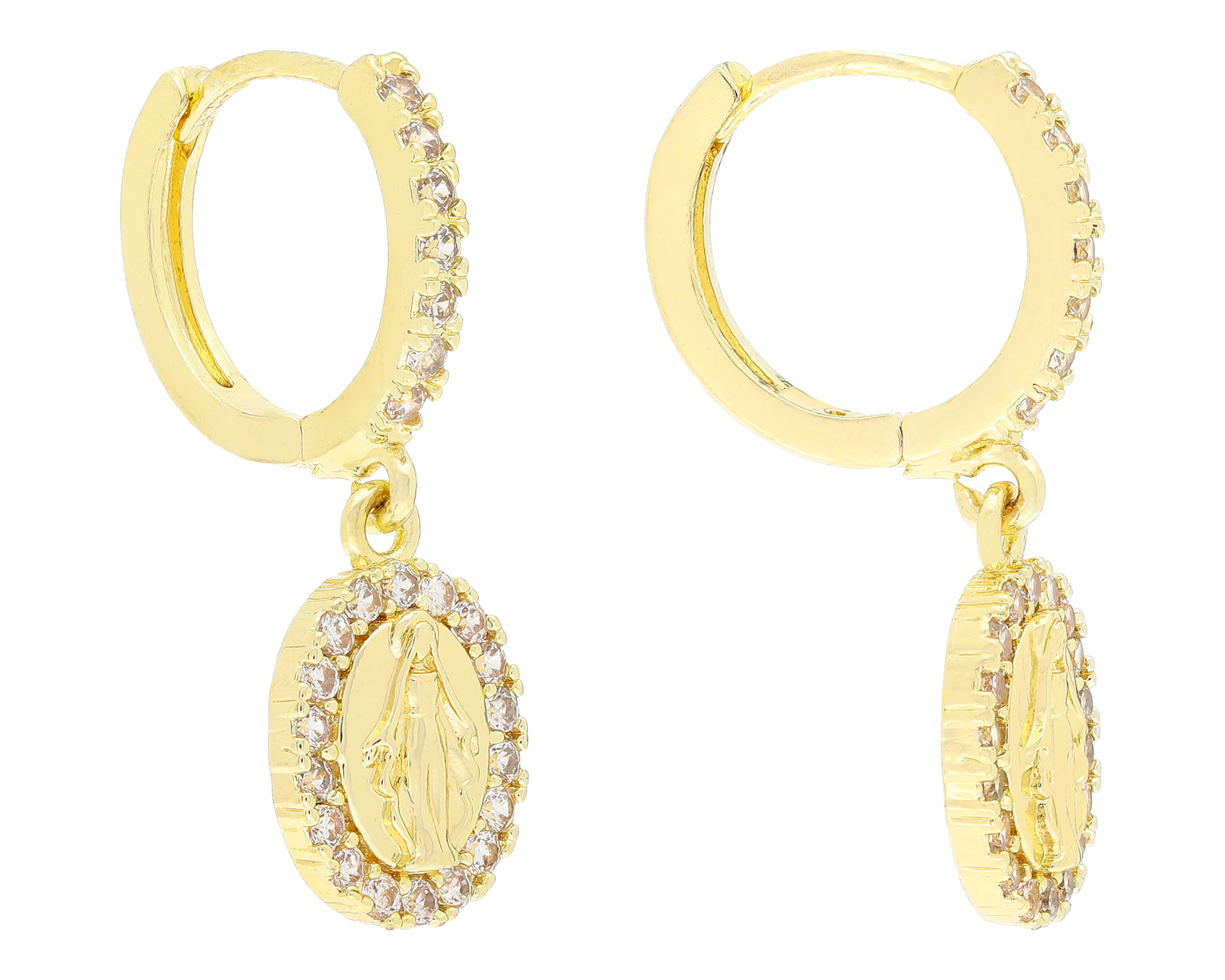 Aretes Chapa de Oro Steeltime