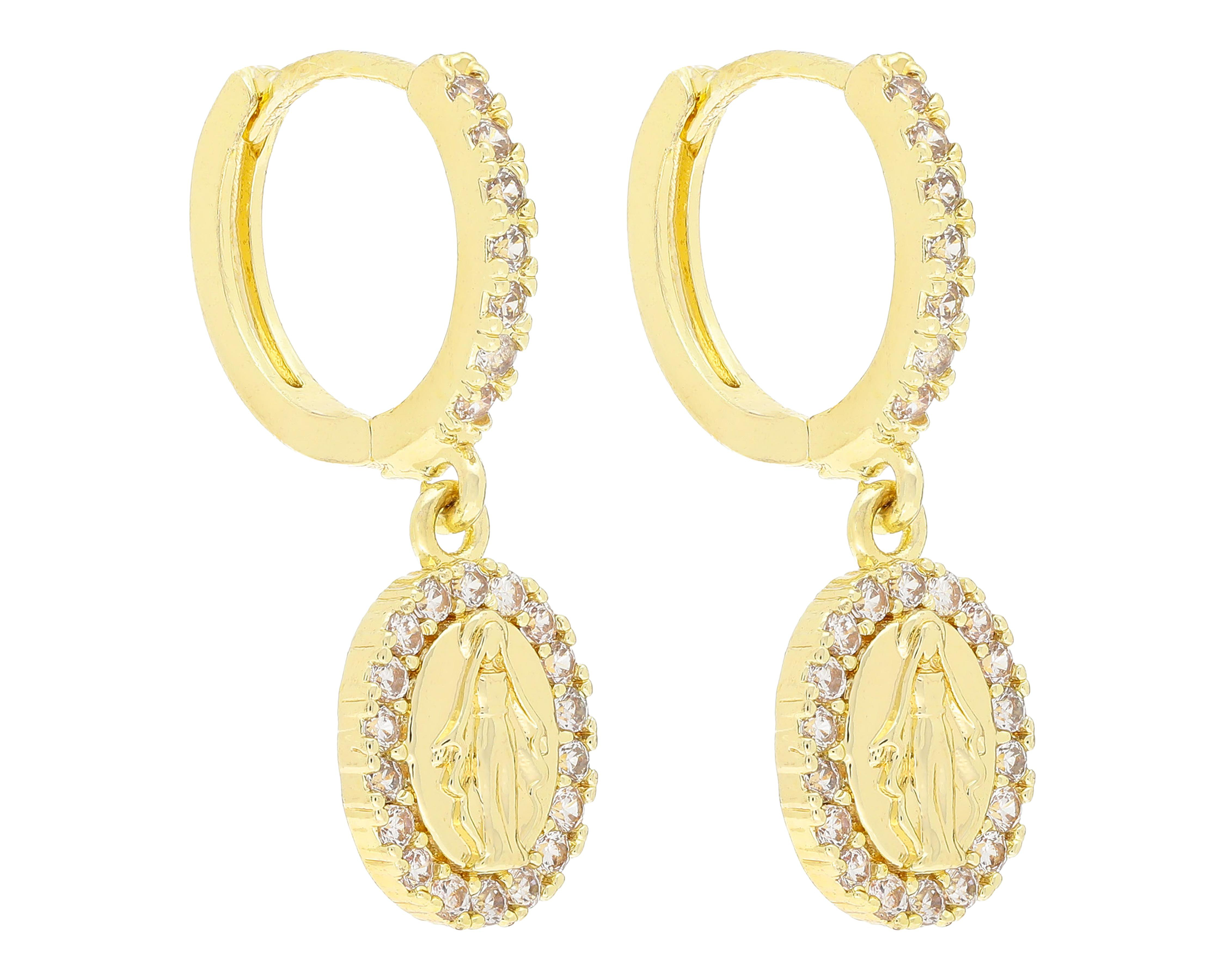 Foto 3 pulgar | Aretes Chapa de Oro Steeltime