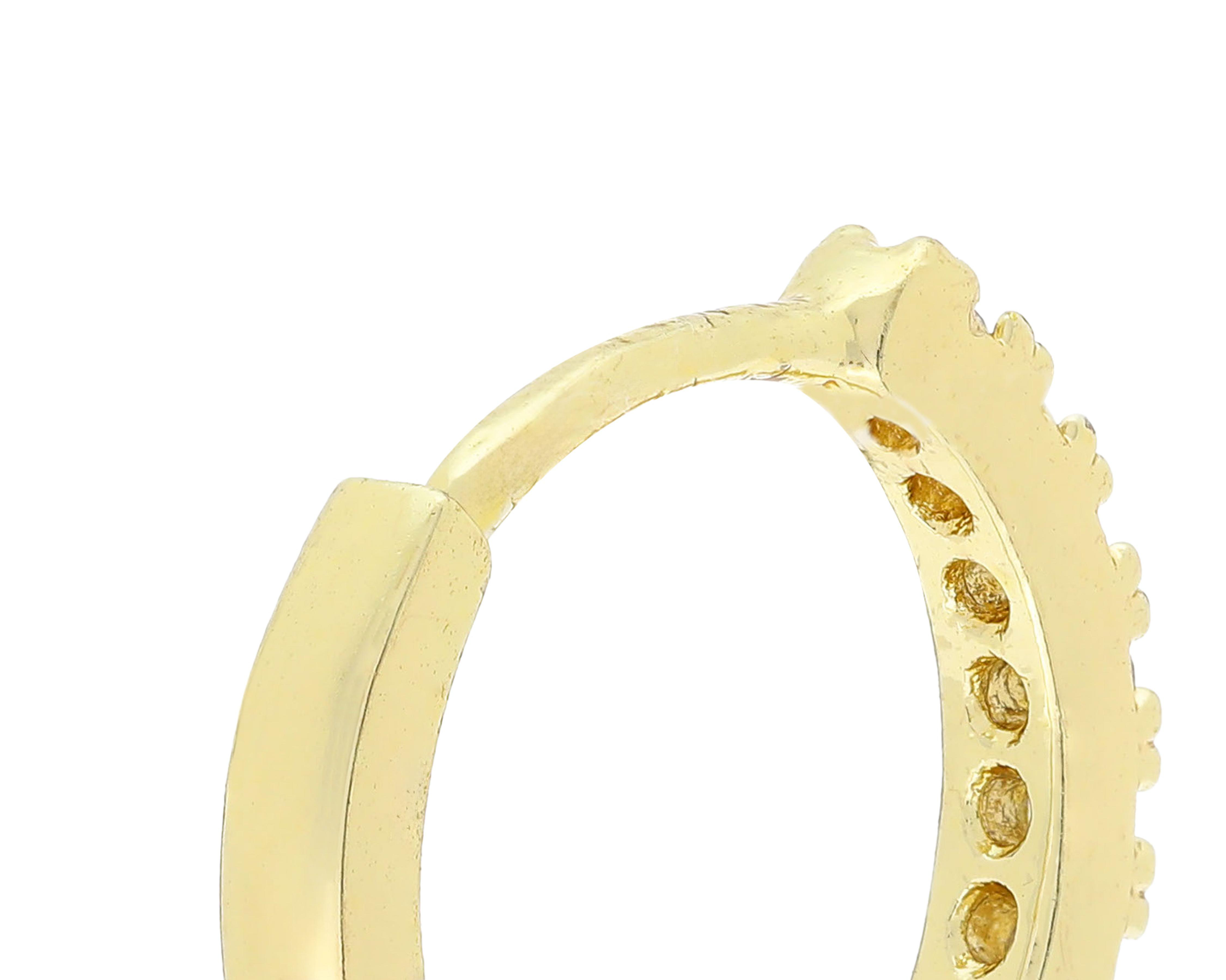 Foto 4 pulgar | Aretes Chapa de Oro Steeltime