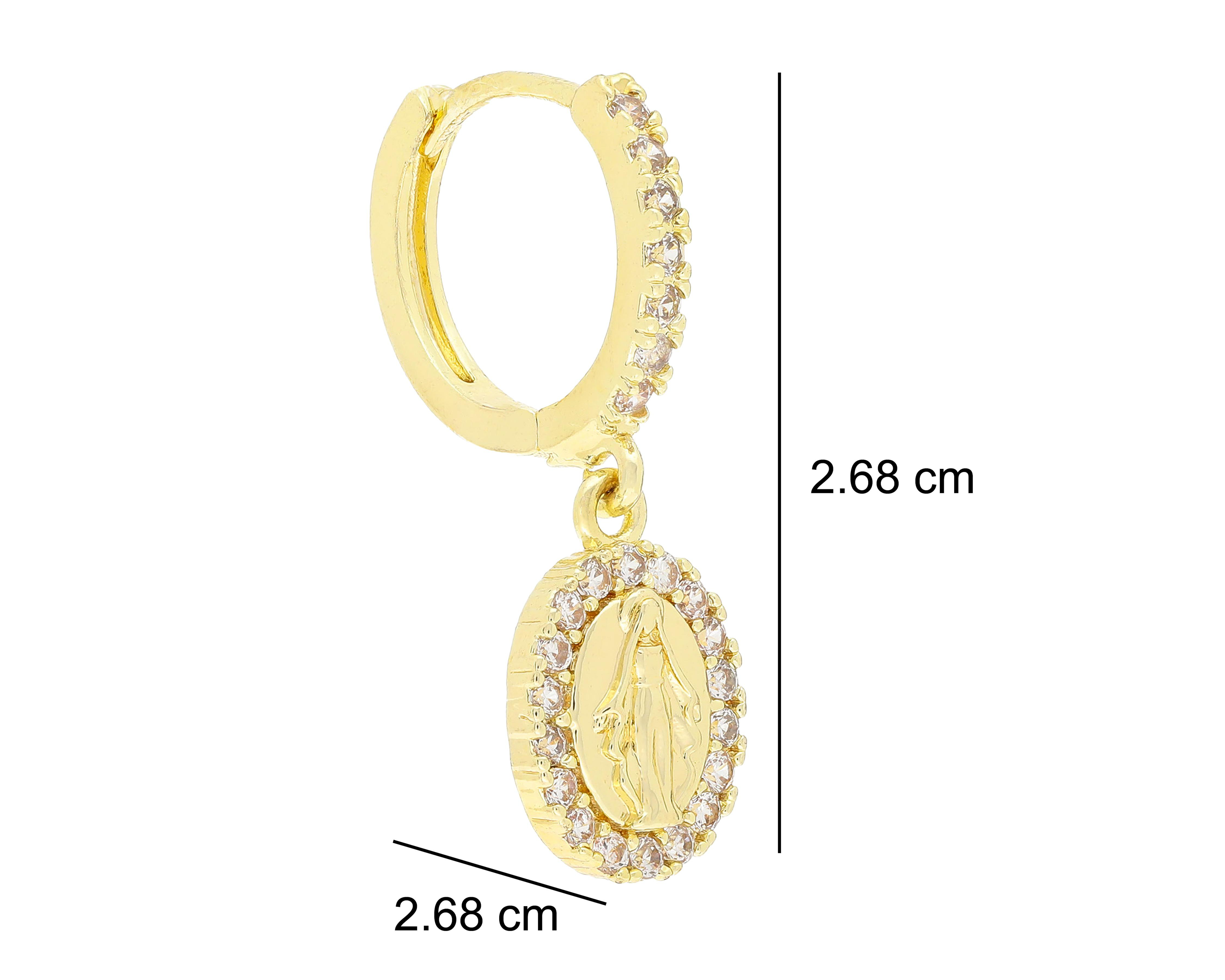 Foto 5 | Aretes Chapa de Oro Steeltime