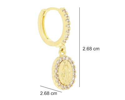 Foto 5 | Aretes Chapa de Oro Steeltime