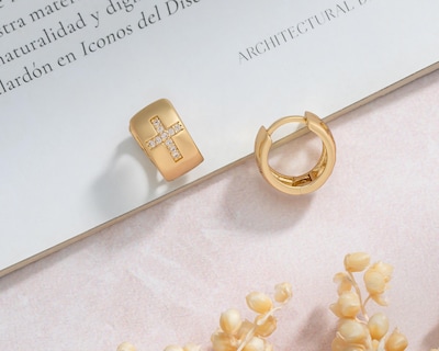 Foto 4 | Aretes Chapa de Oro Allu Jewelry
