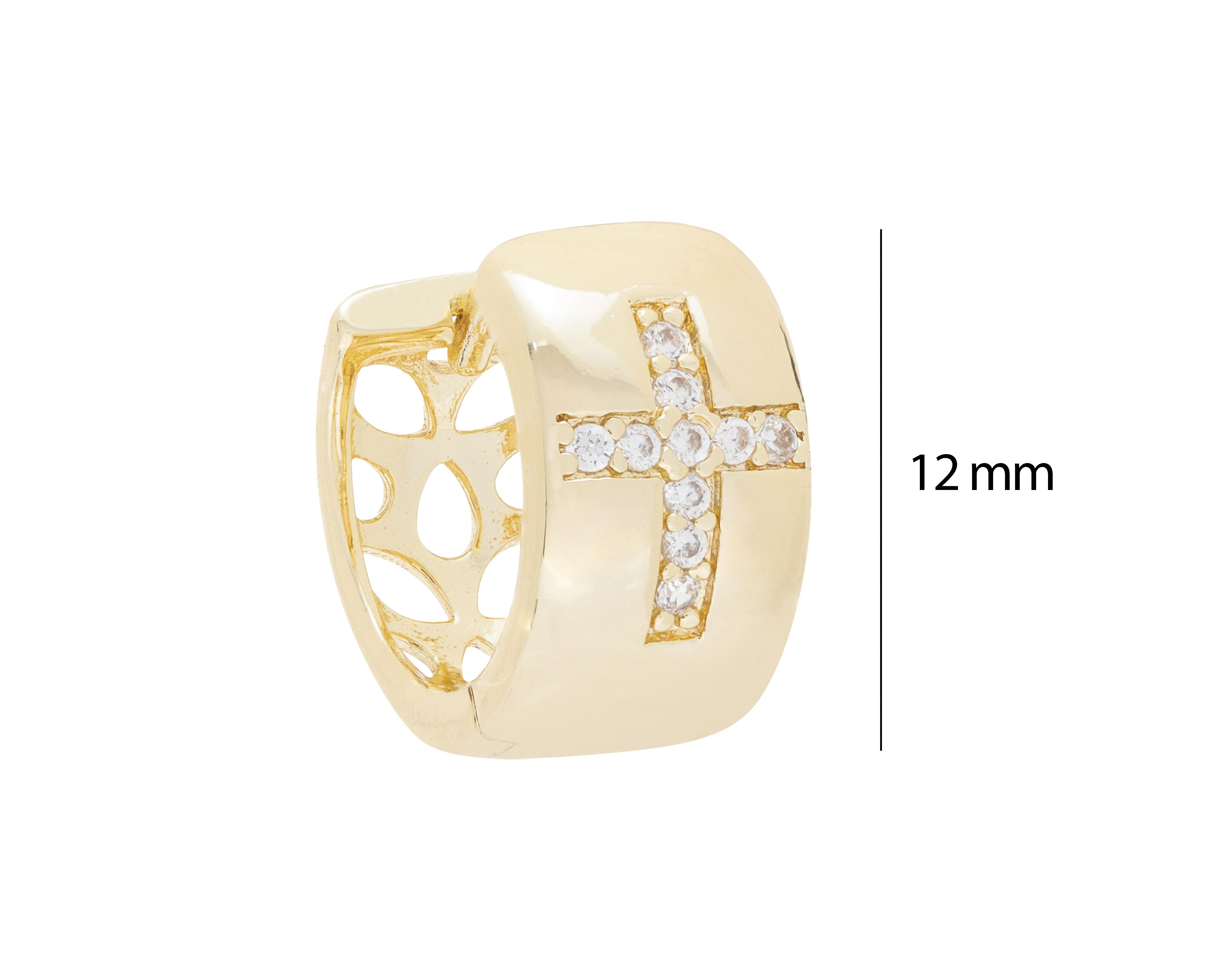 Foto 6 pulgar | Aretes Chapa de Oro Allu Jewelry