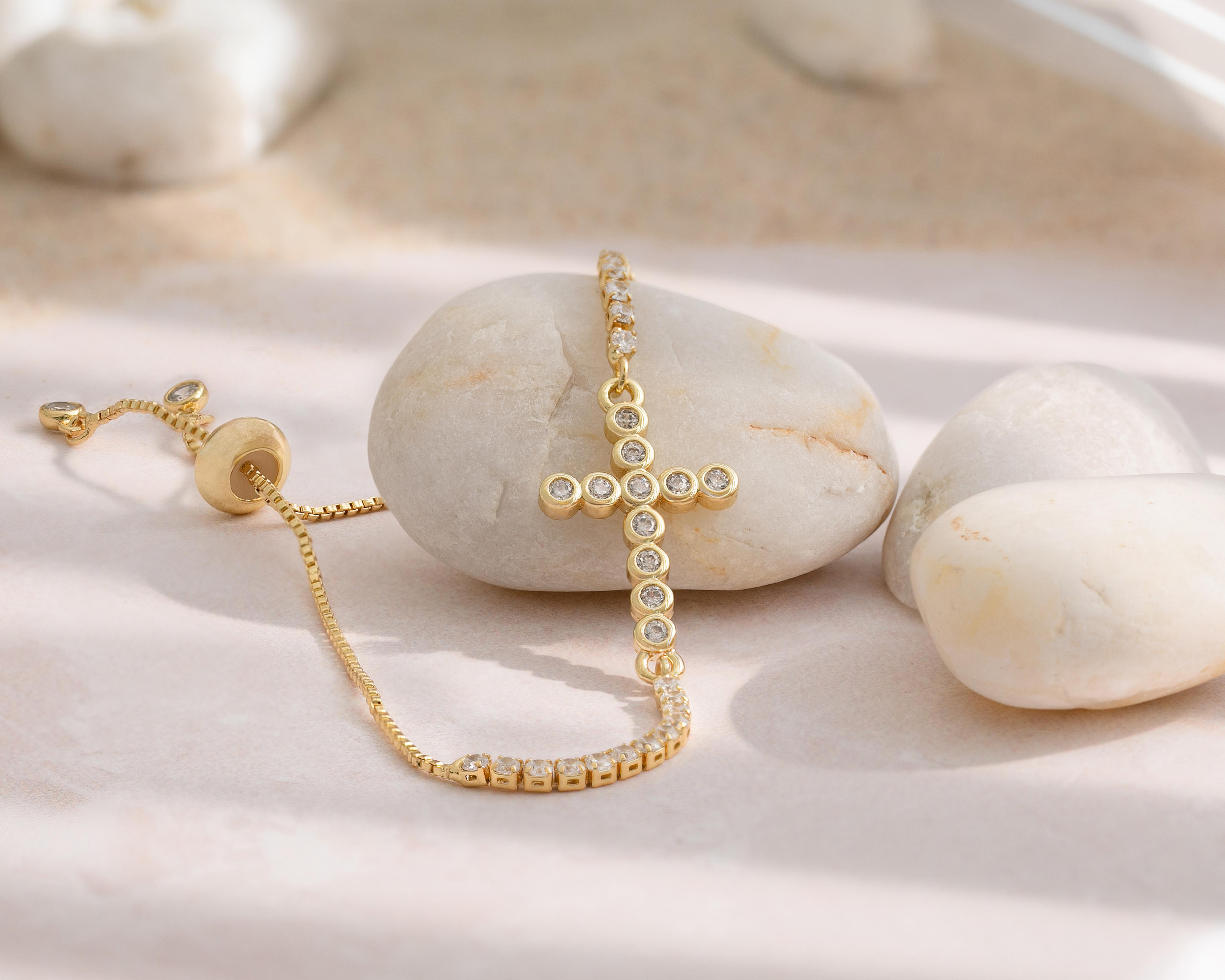 Foto 5 pulgar | Pulsera Chapa de Oro Allu Jewerly
