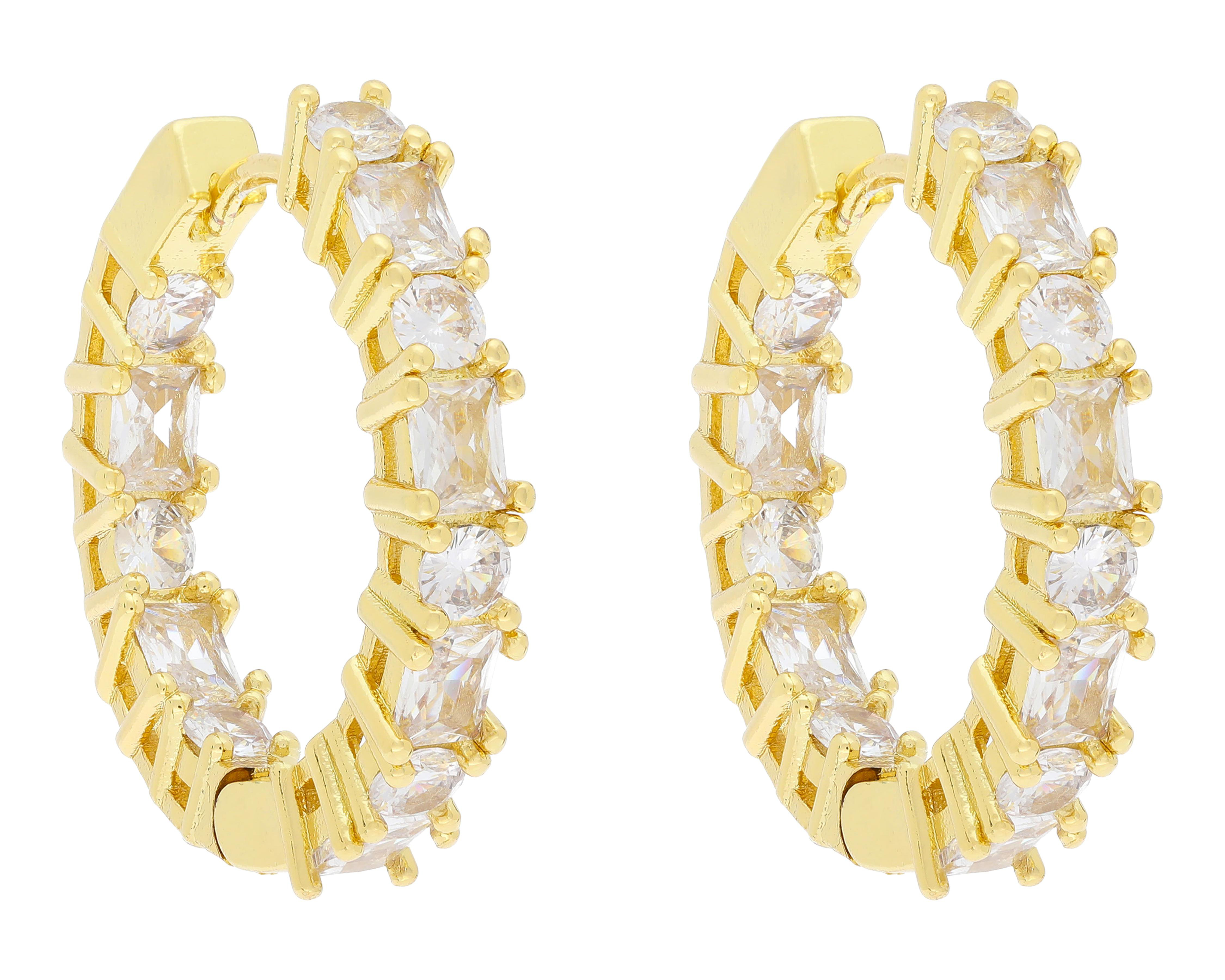 Foto 3 pulgar | Aretes Chapa de Oro Allu Jewelry