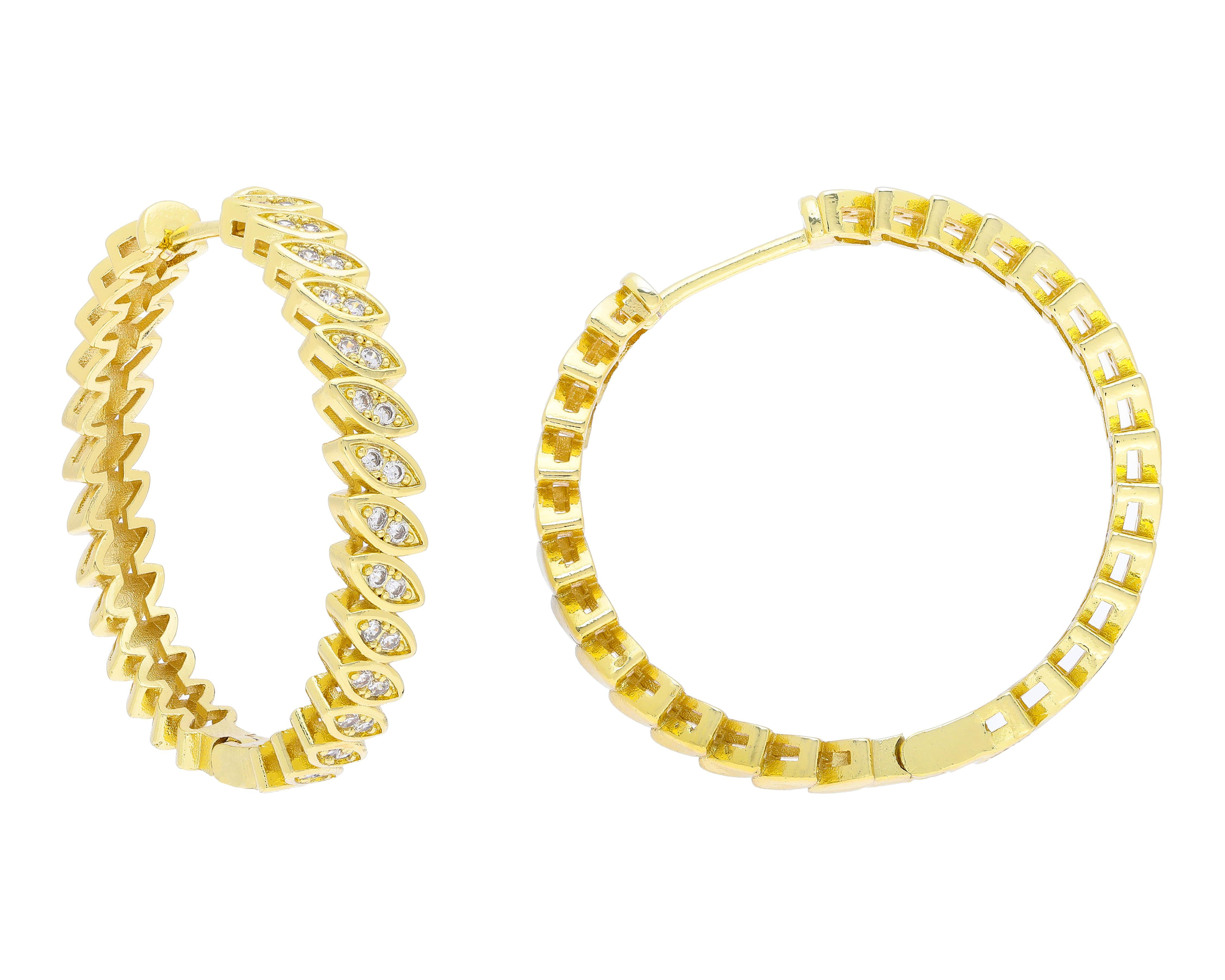 Aretes Chapa de Oro Allu Jewelry