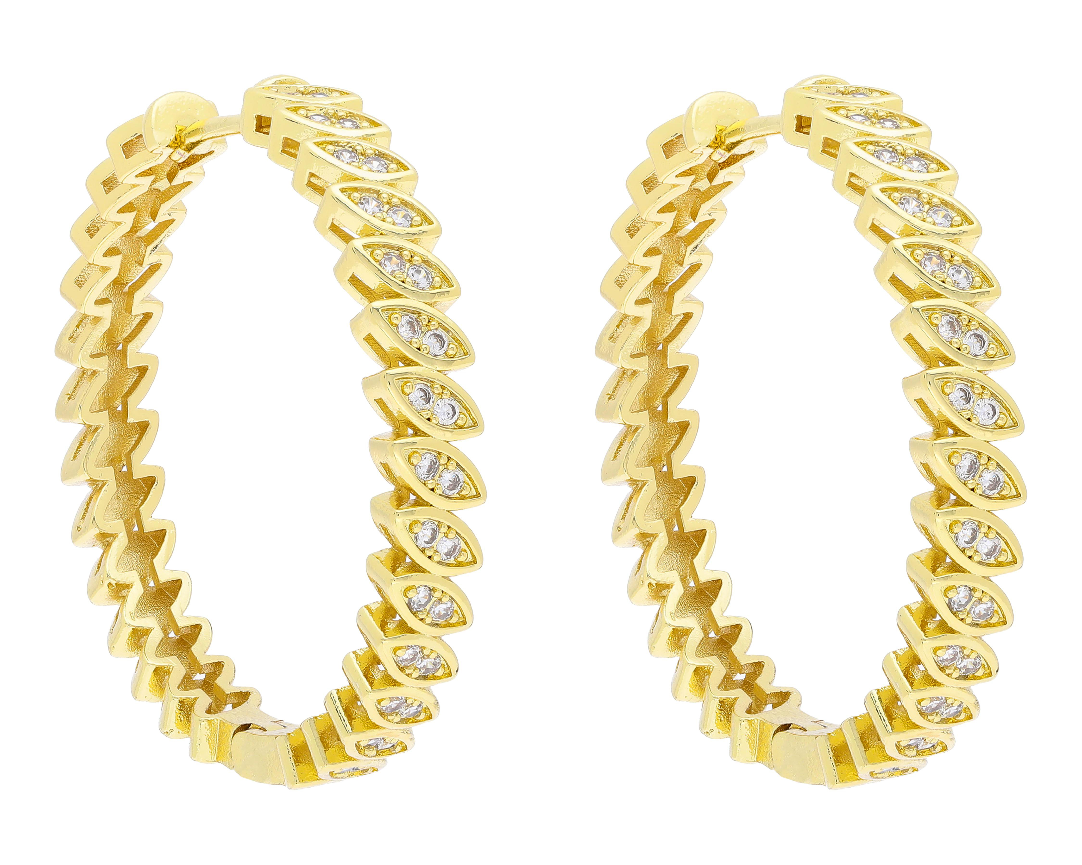 Foto 3 pulgar | Aretes Chapa de Oro Allu Jewelry