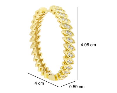 Foto 5 | Aretes Chapa de Oro Allu Jewelry