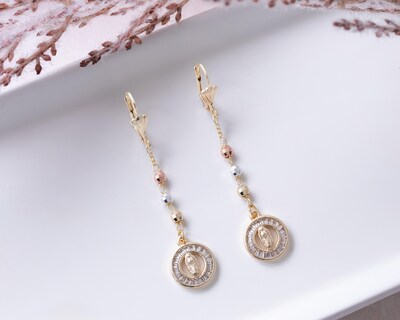 Foto 3 | Aretes Chapa de Oro Zokko