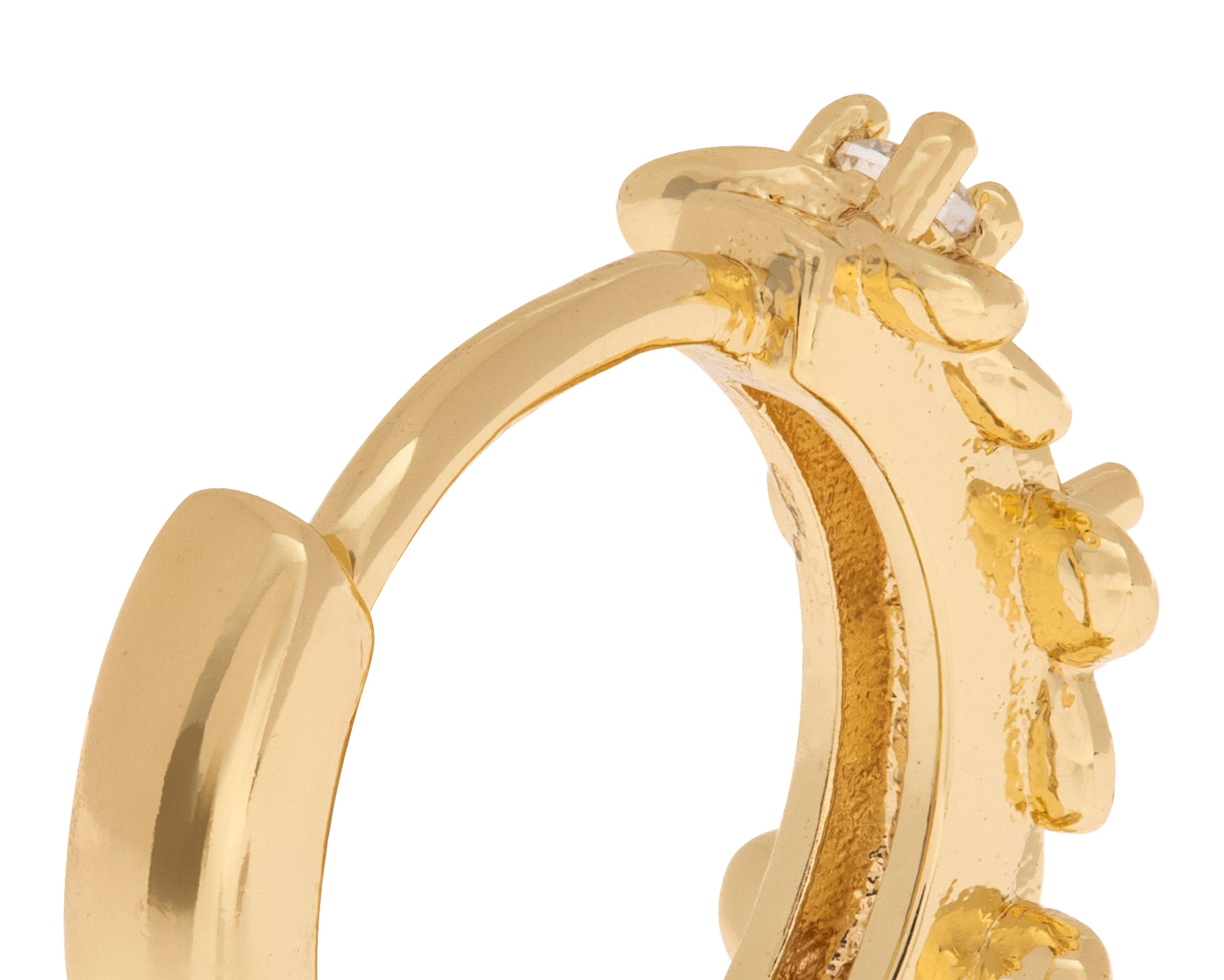 Foto 4 pulgar | Aretes de Chapa de Oro Plafer