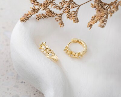 Foto 4 | Aretes de Chapa de Oro Plafer