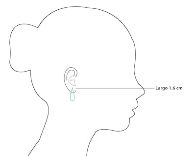 Foto 5 | Aretes de Chapa de Oro Plafer